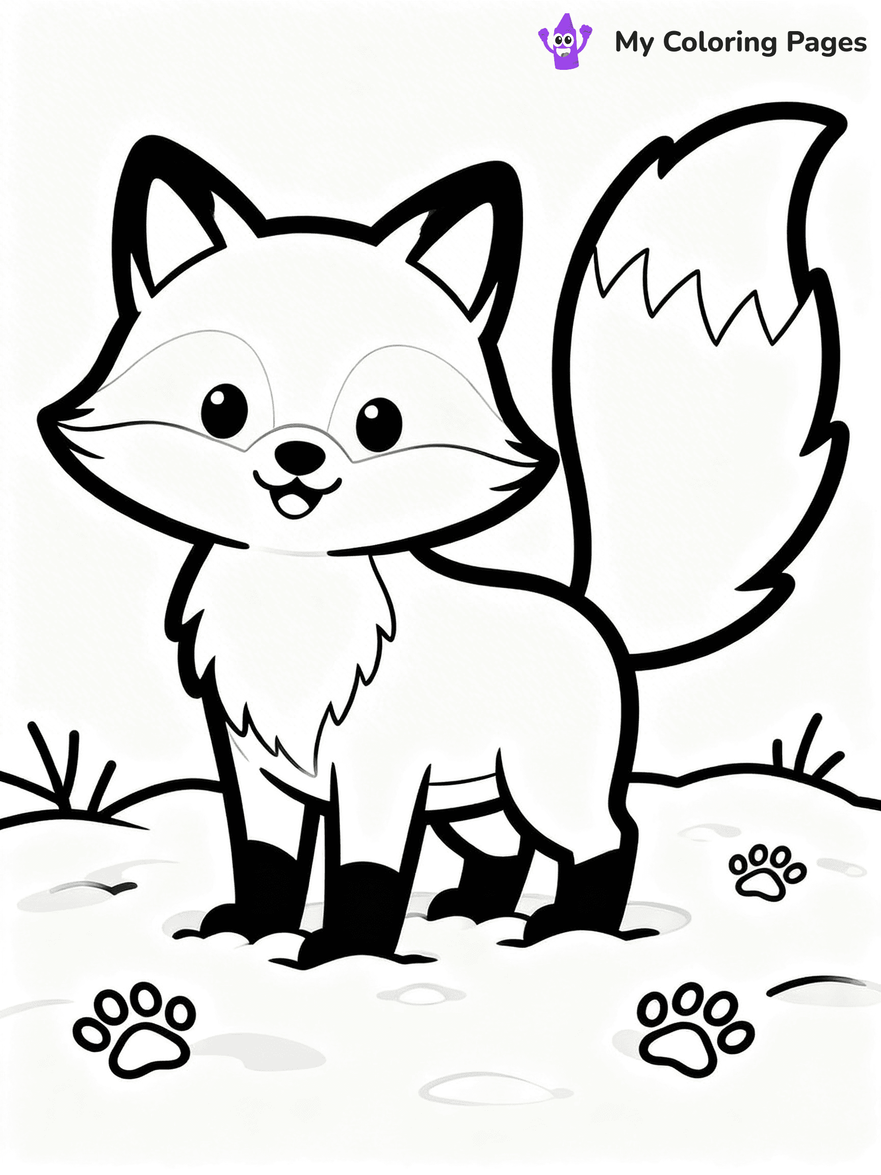 Cute Winter Animal Coloring Pages - 19