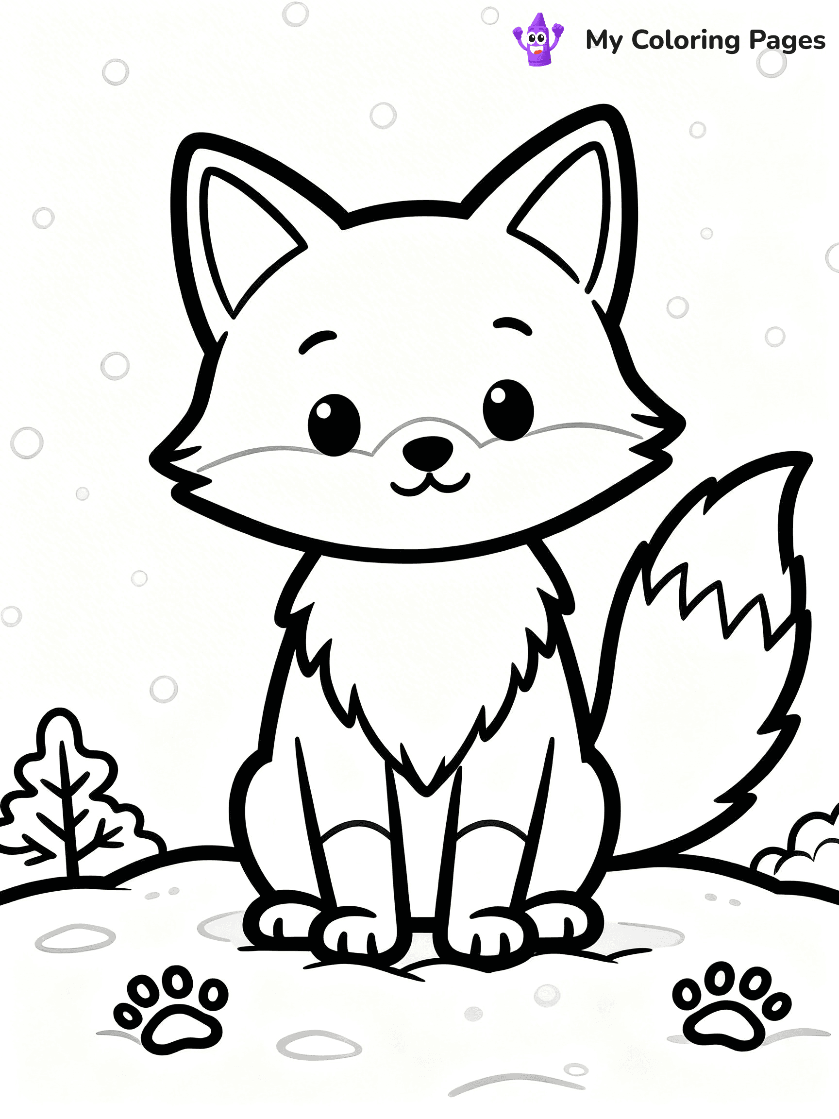 Cute Winter Animal Coloring Pages - 18