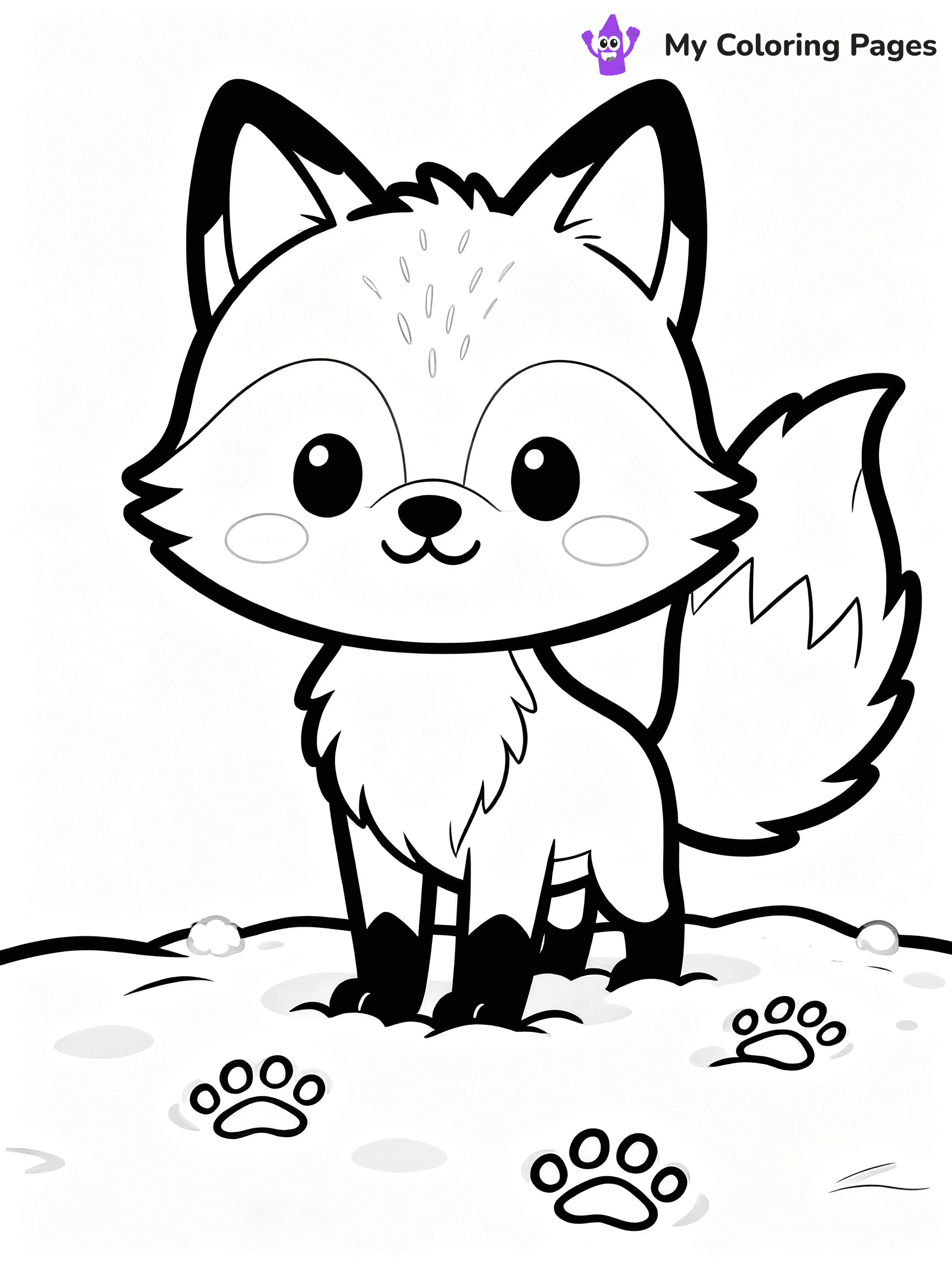 Cute Winter Animal Coloring Pages - 17