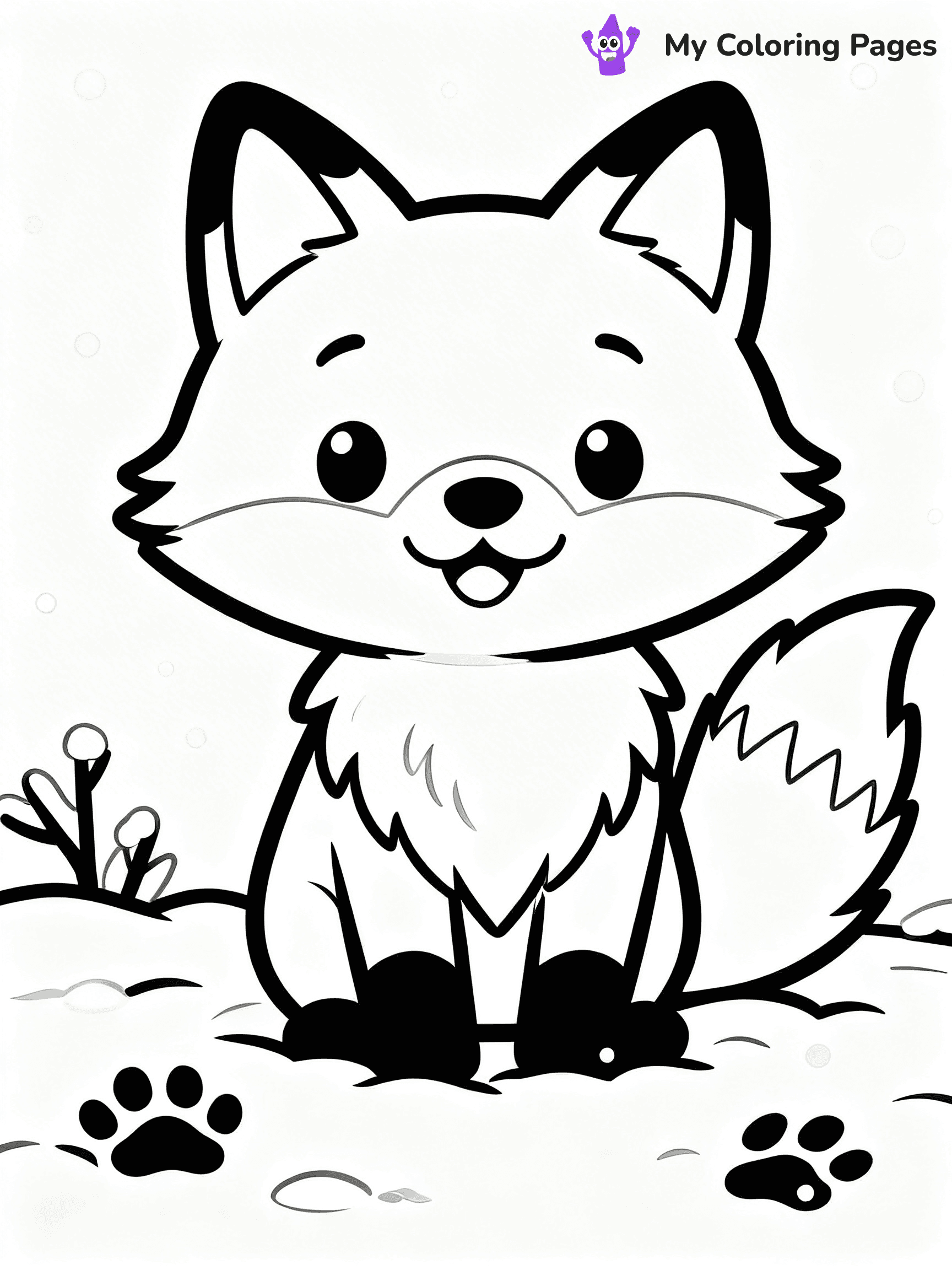 Cute Winter Animal Coloring Pages - 15