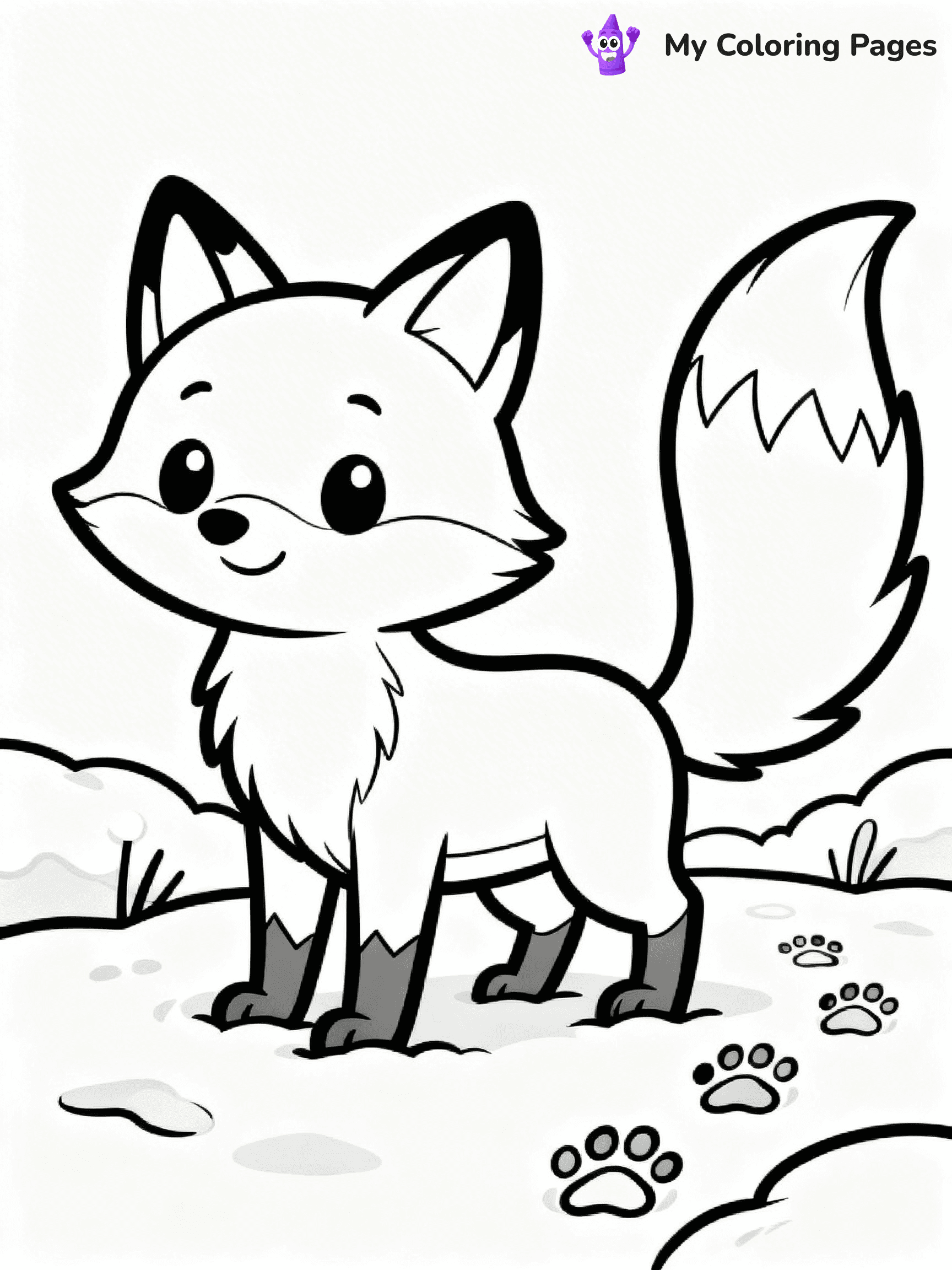 Cute Winter Animal Coloring Pages - 14