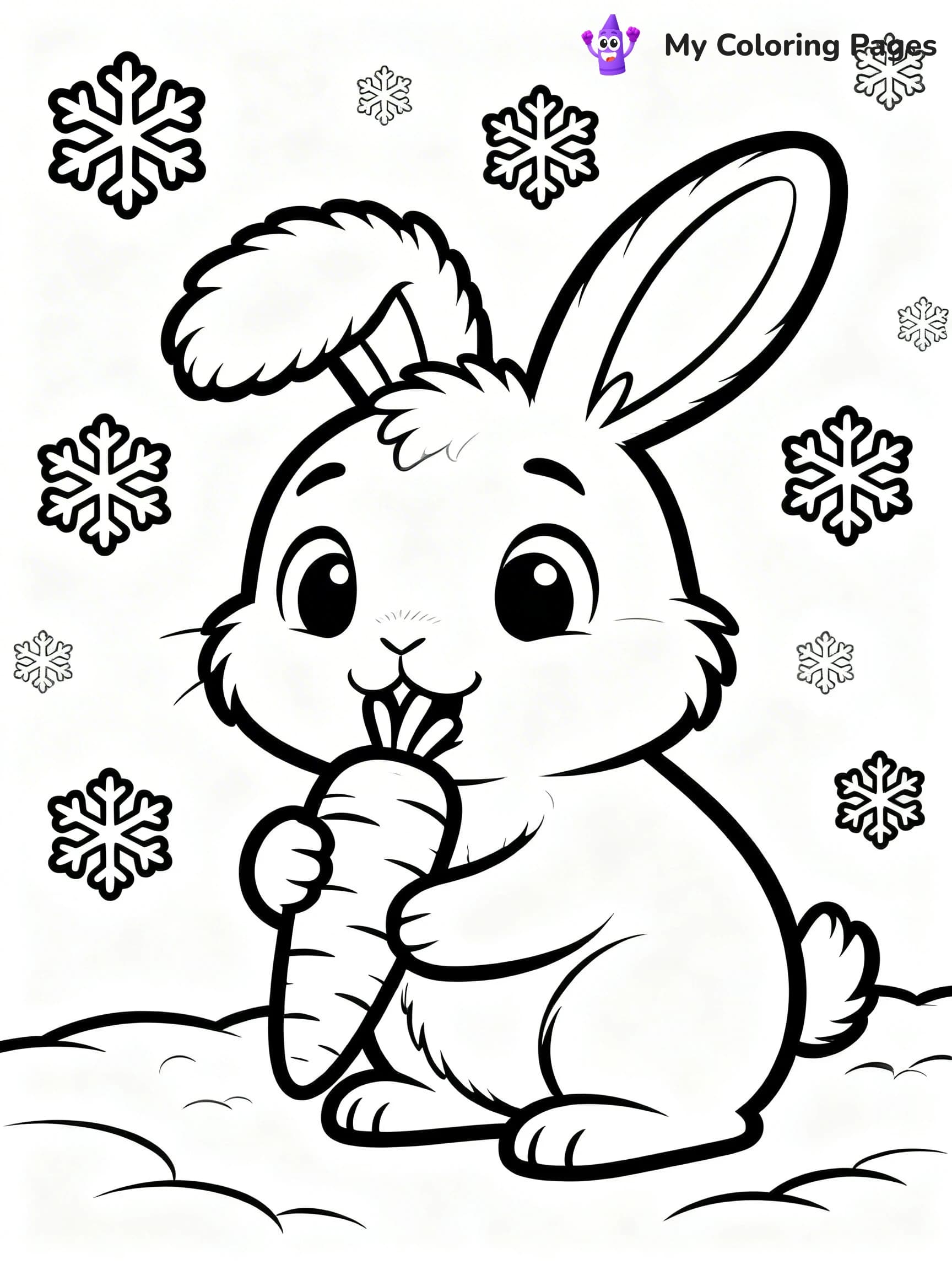 Cute Winter Animal Coloring Pages - 10