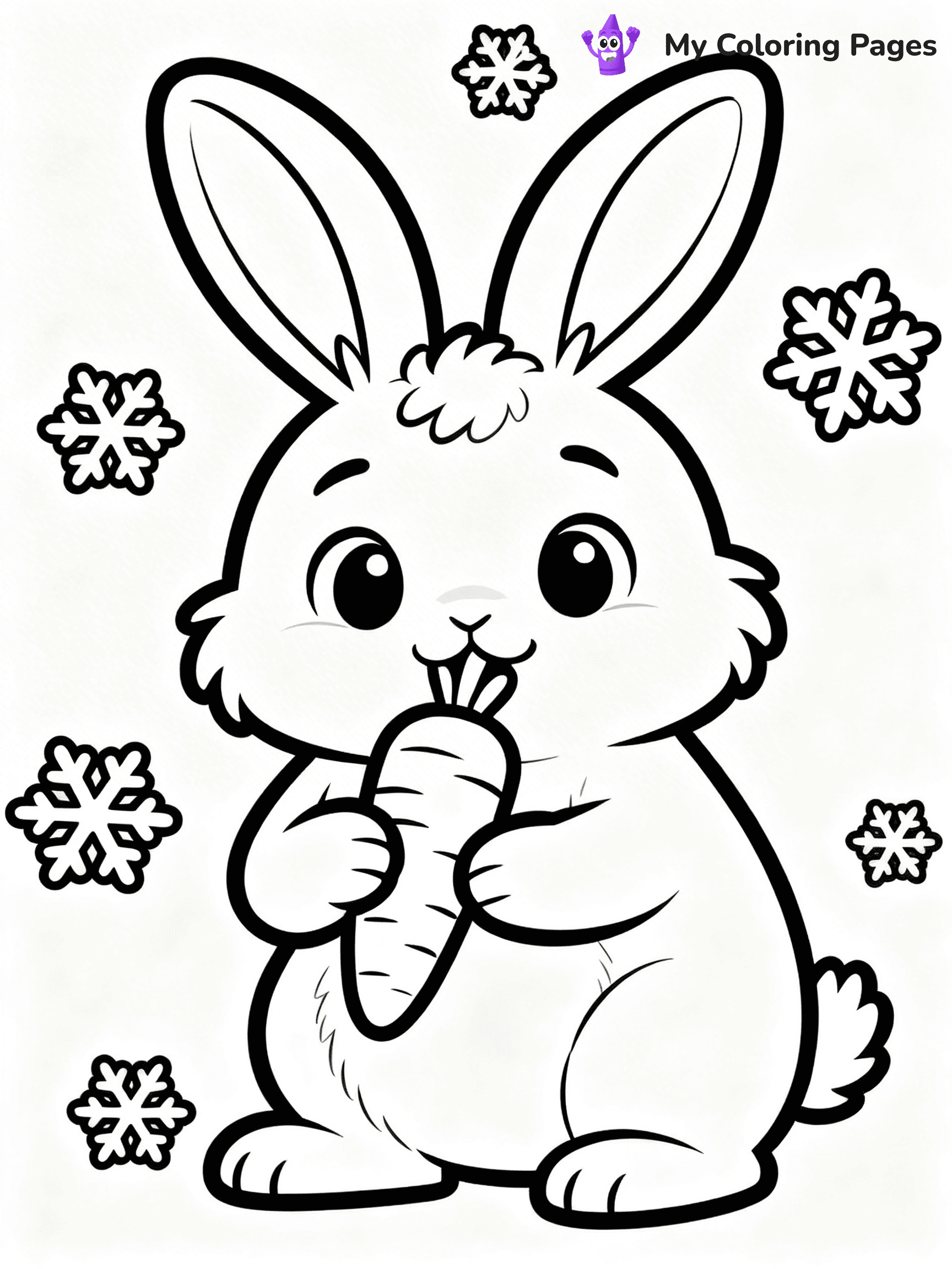Cute Winter Animal Coloring Pages - 9
