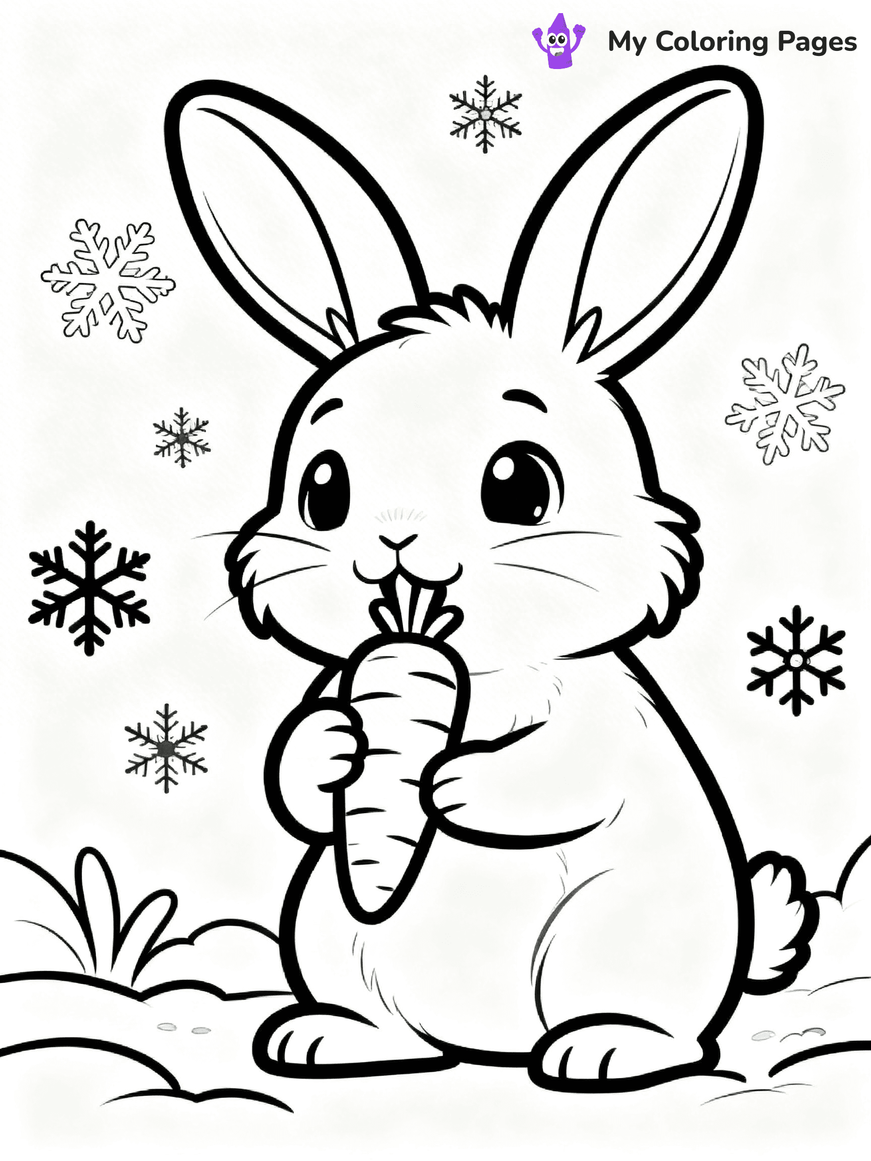 Cute Winter Animal Coloring Pages - 8