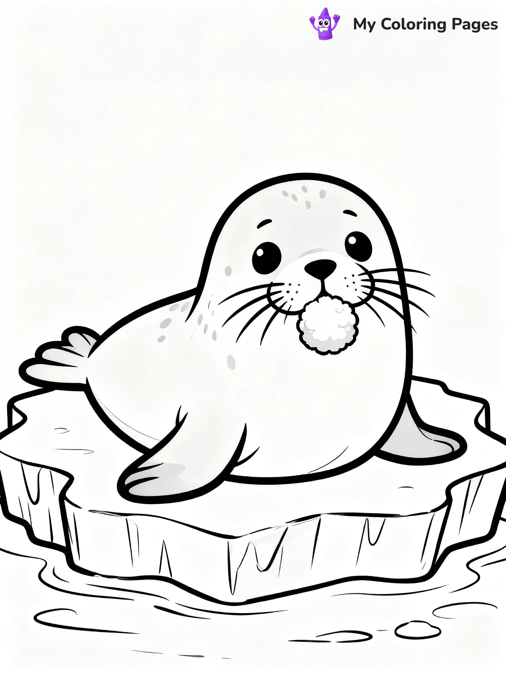Cute Winter Animal Coloring Pages - 6