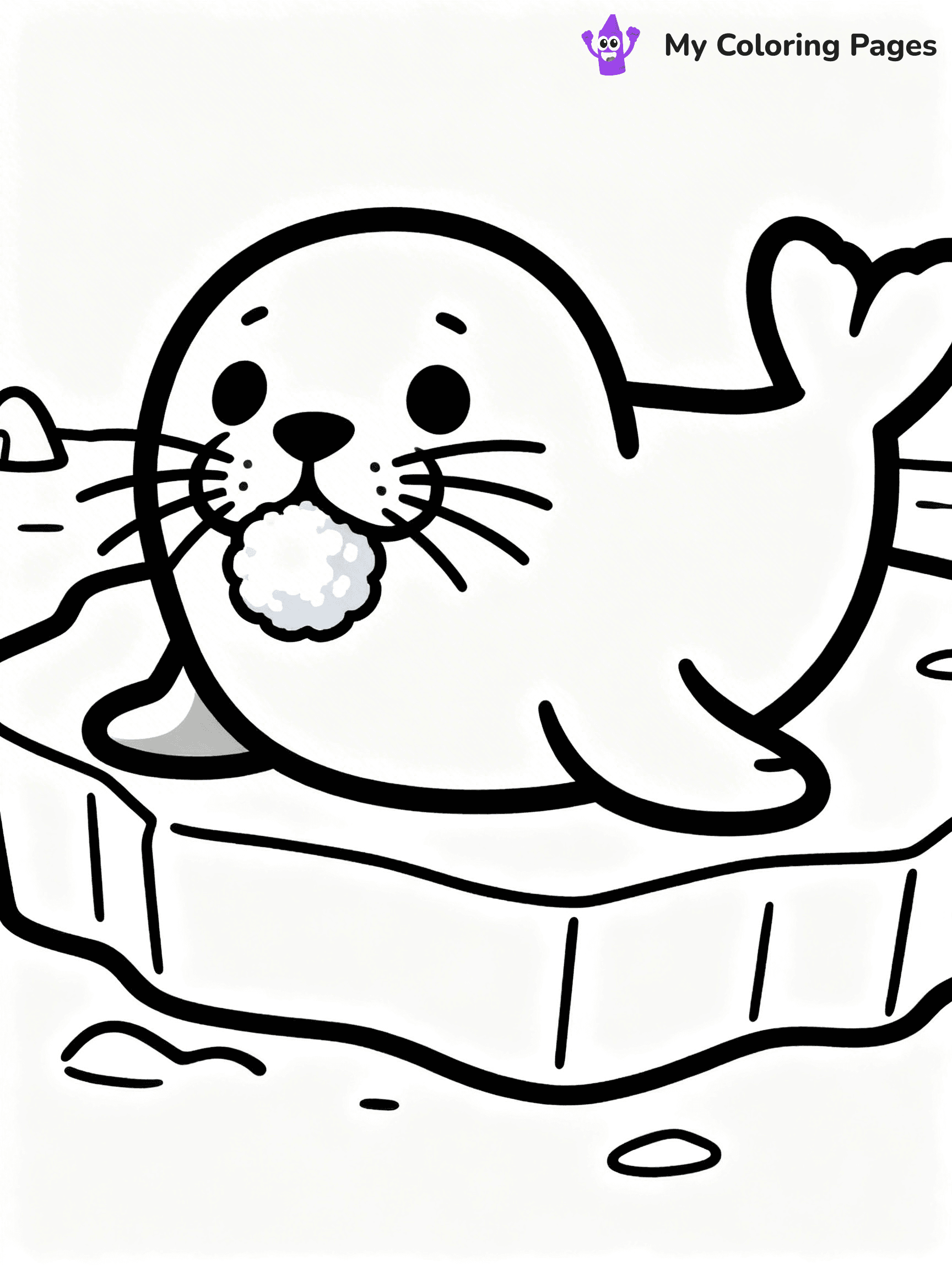 Cute Winter Animal Coloring Pages - 5