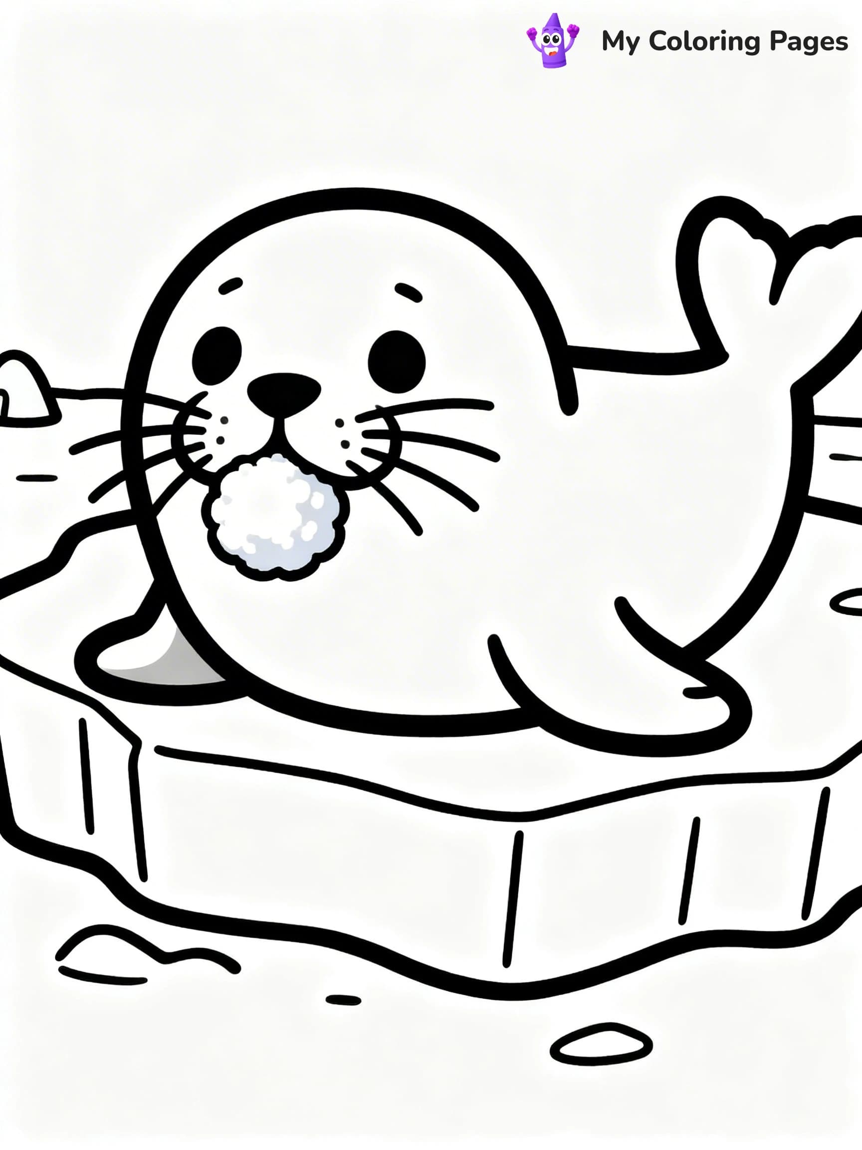 Cute Winter Animal Coloring Pages - 5
