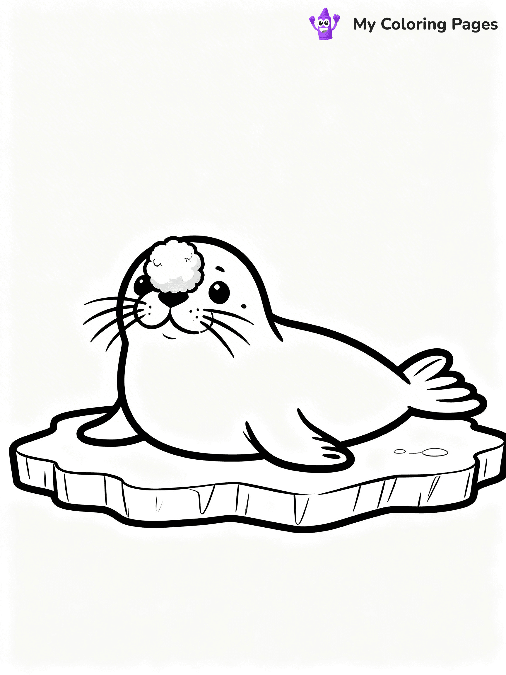 Cute Winter Animal Coloring Pages - 4