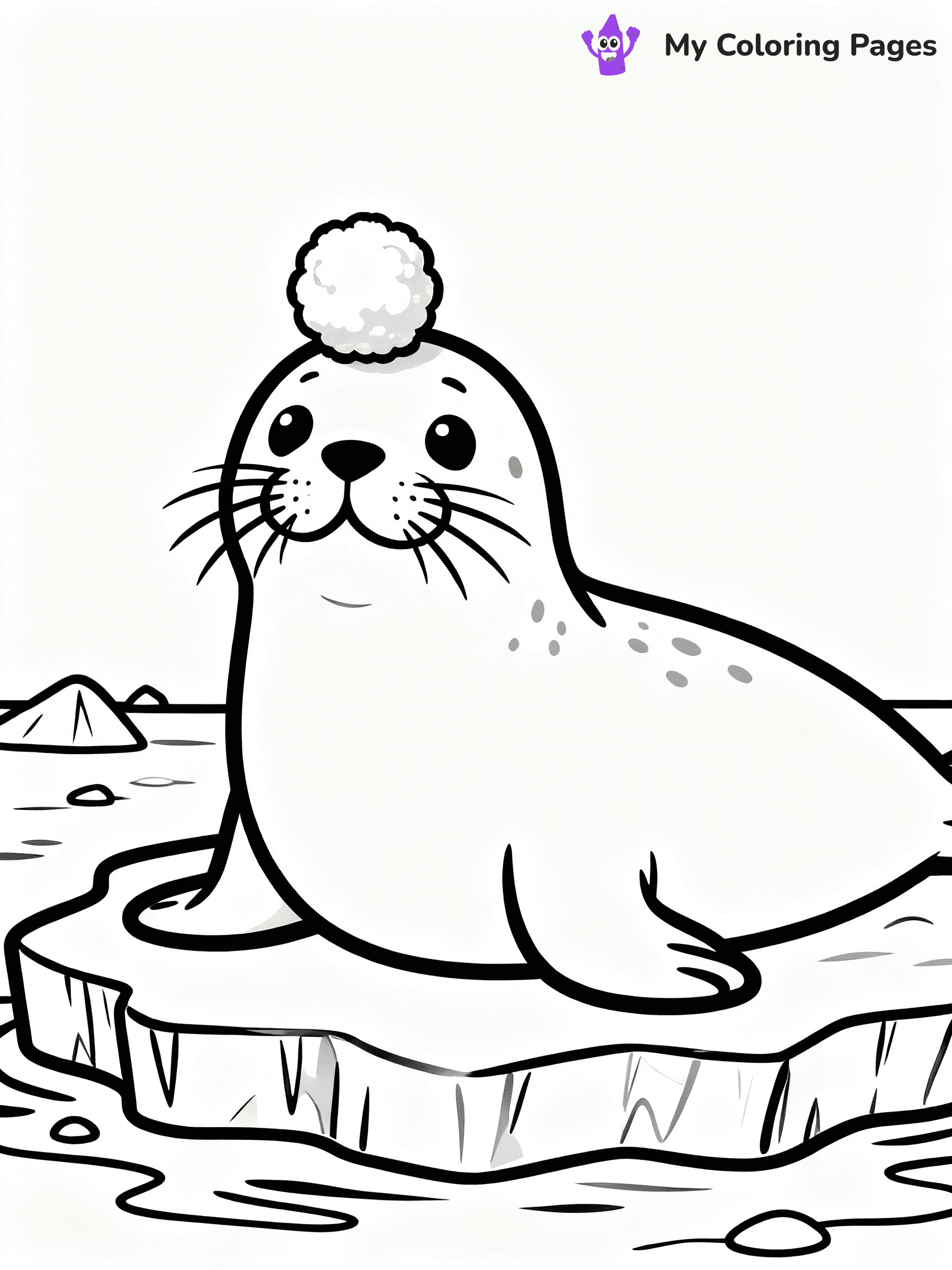 Cute Winter Animal Coloring Pages - 2