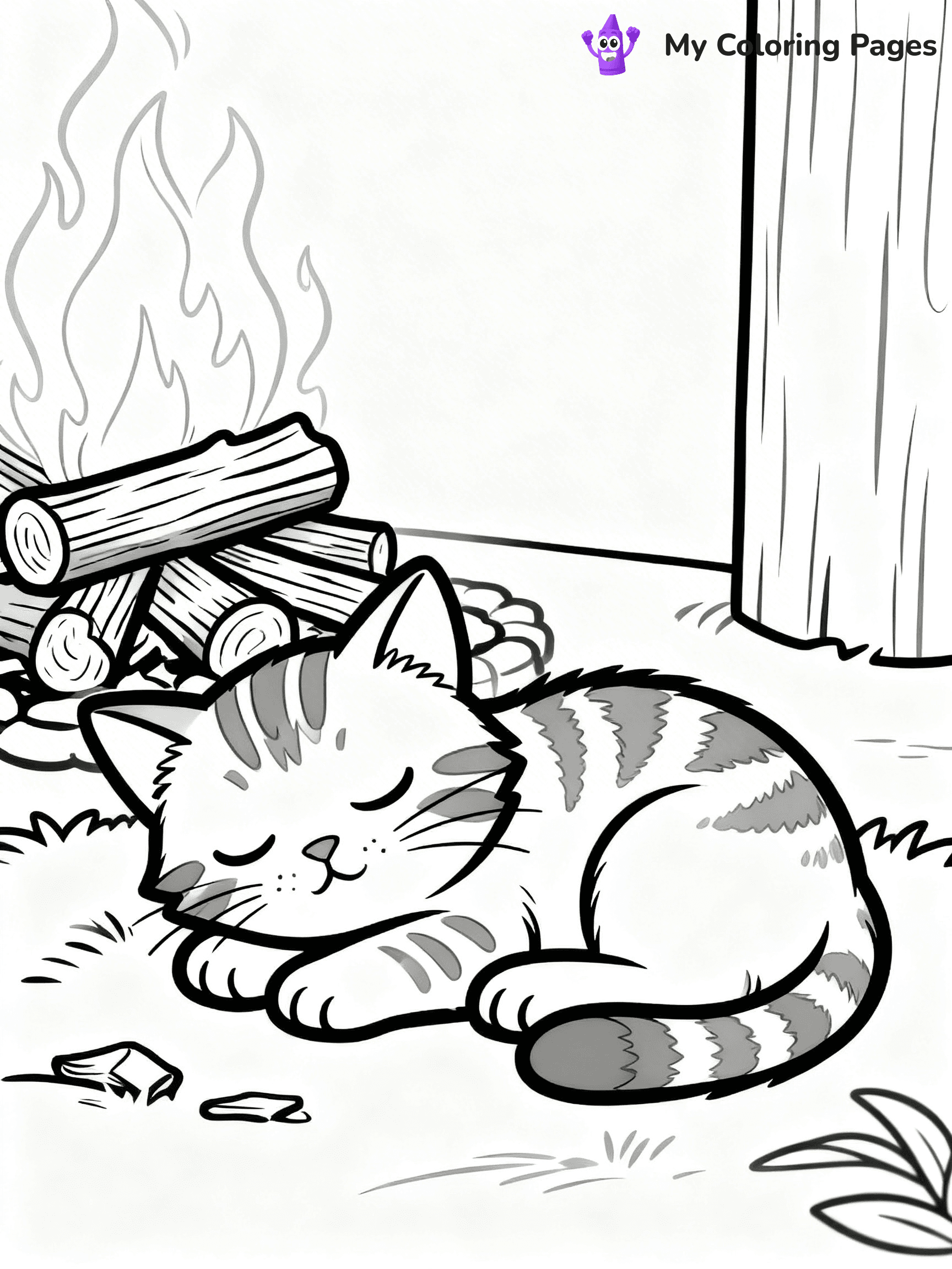 Fireplace Coloring Pages - 23