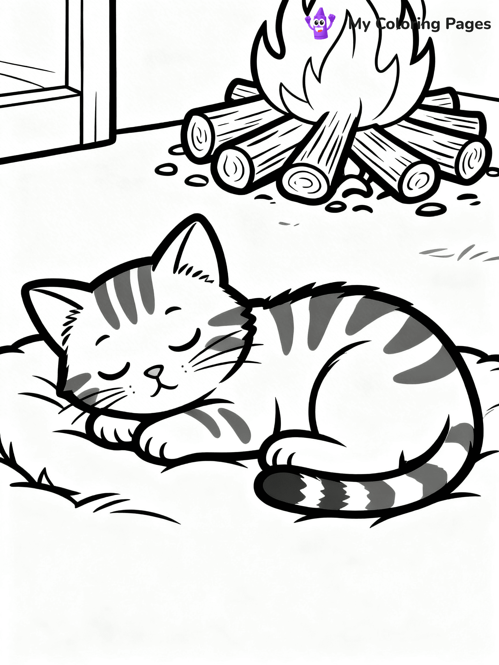 Fireplace Coloring Pages - 21