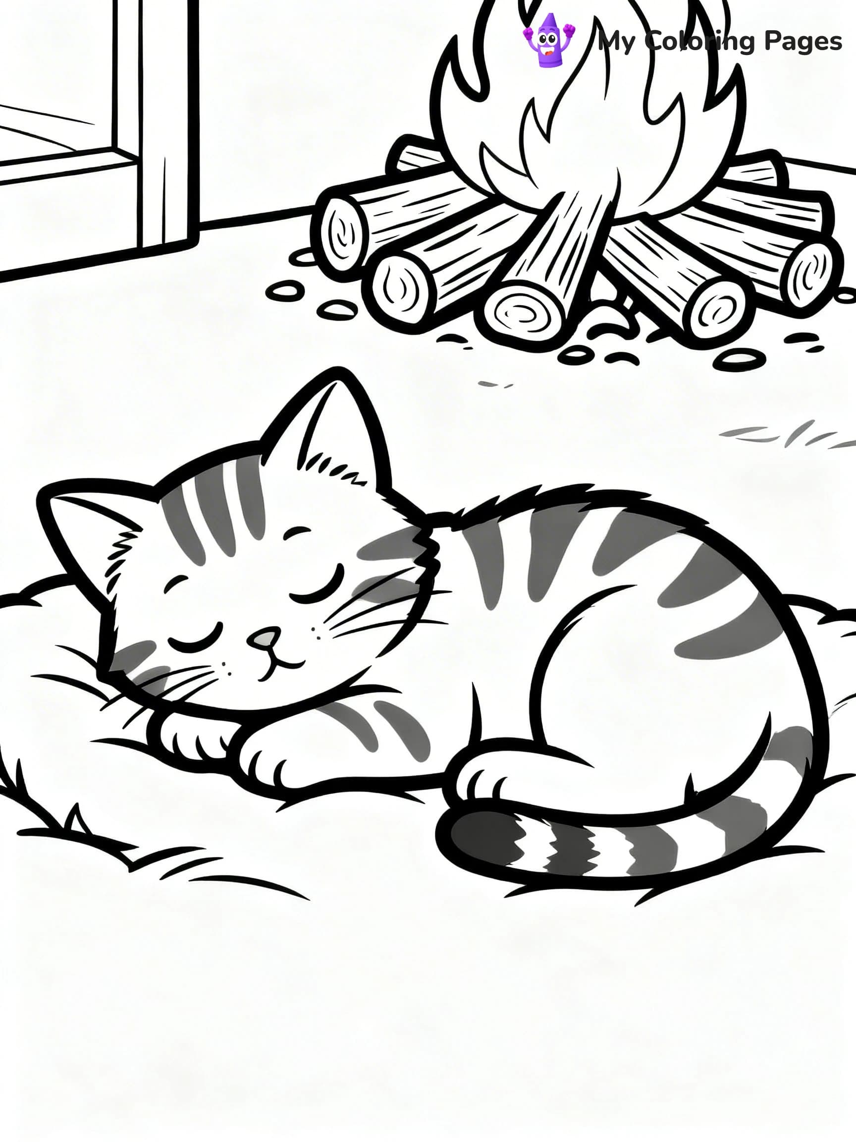 Fireplace Coloring Pages - 21