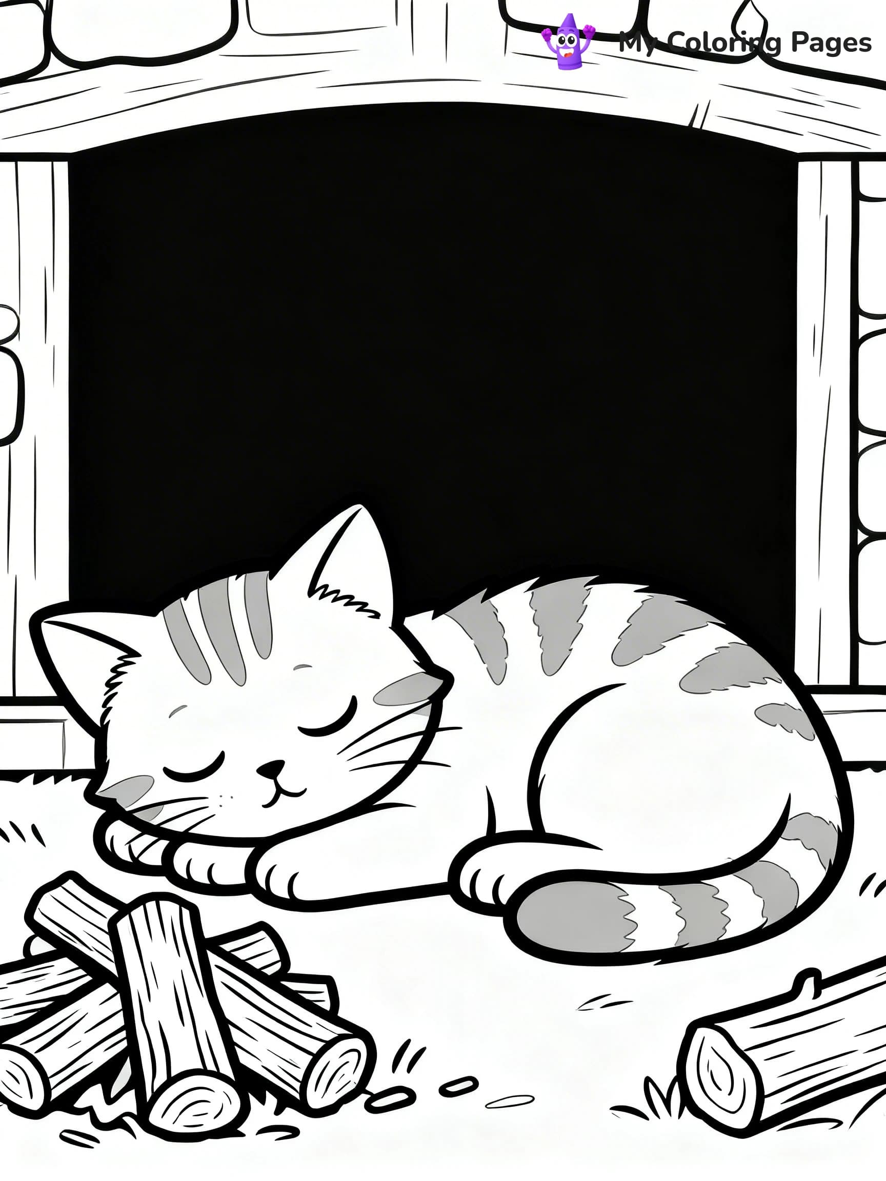 Fireplace Coloring Pages - 20