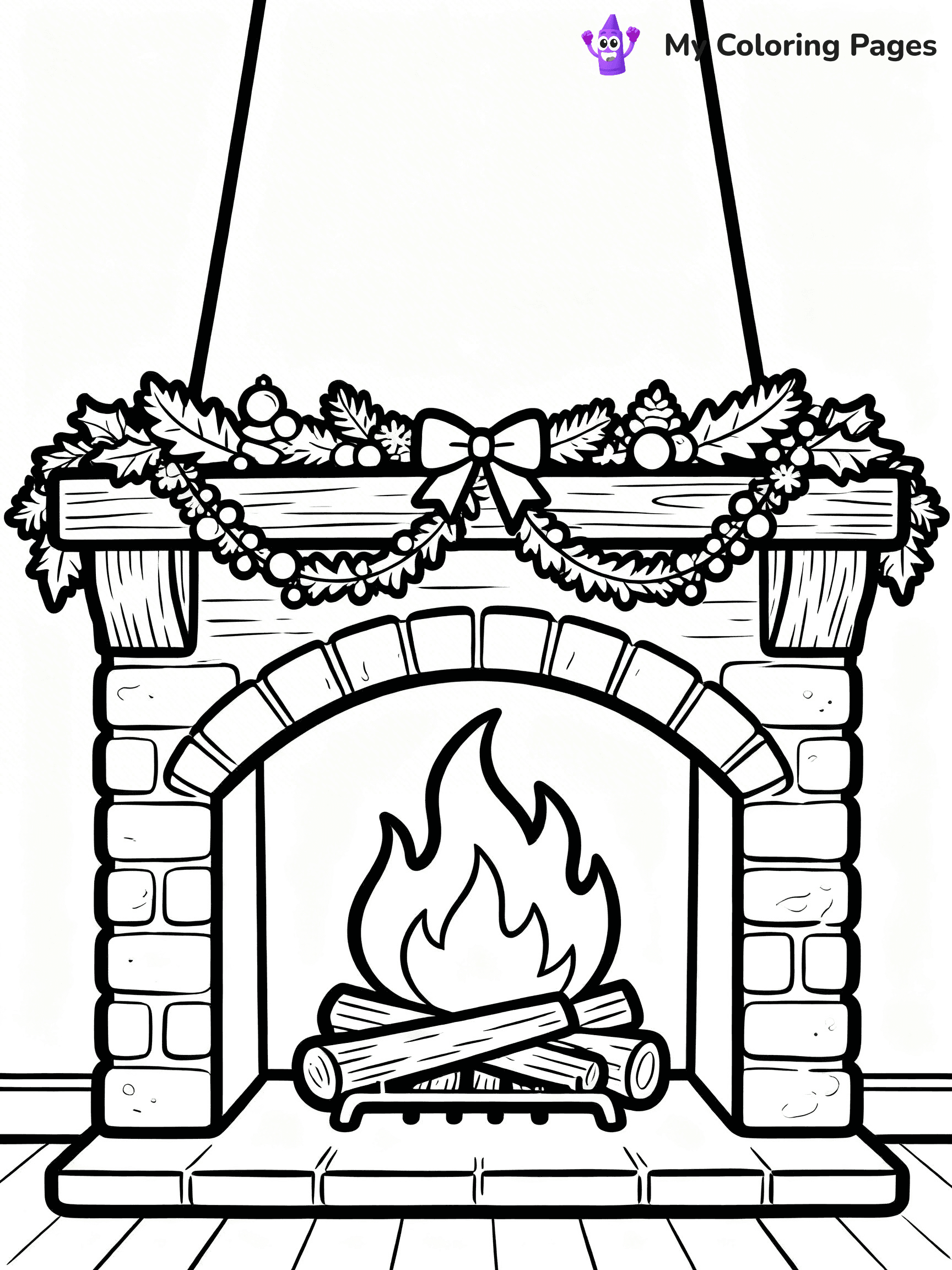 Fireplace Coloring Pages - 17