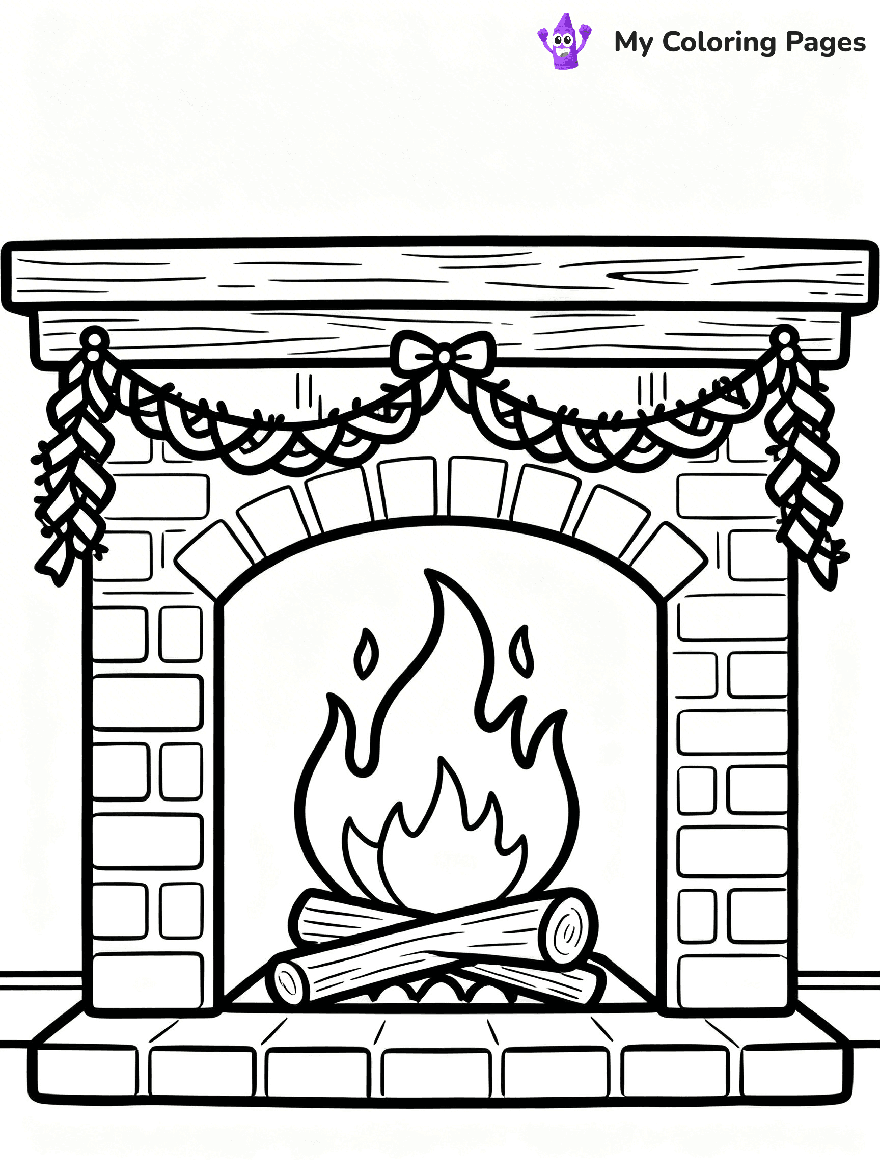 Fireplace Coloring Pages - 13