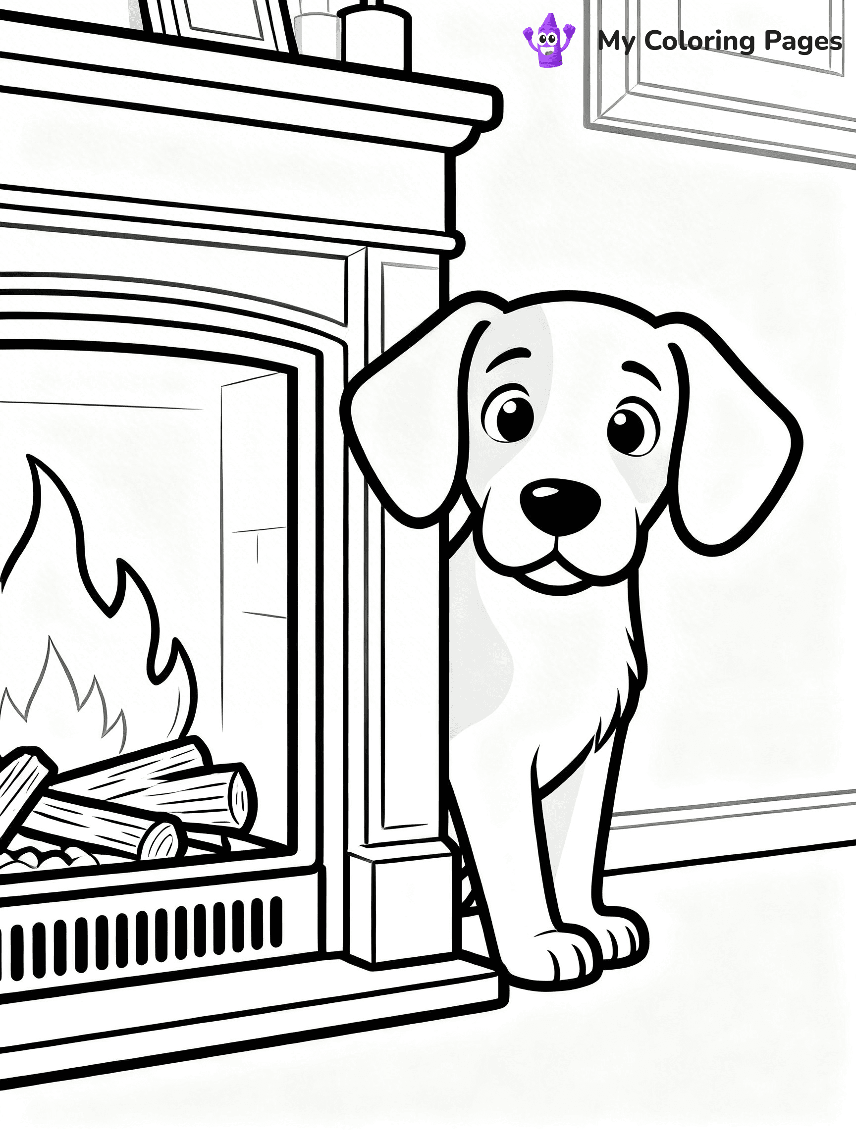 Fireplace Coloring Pages - 12