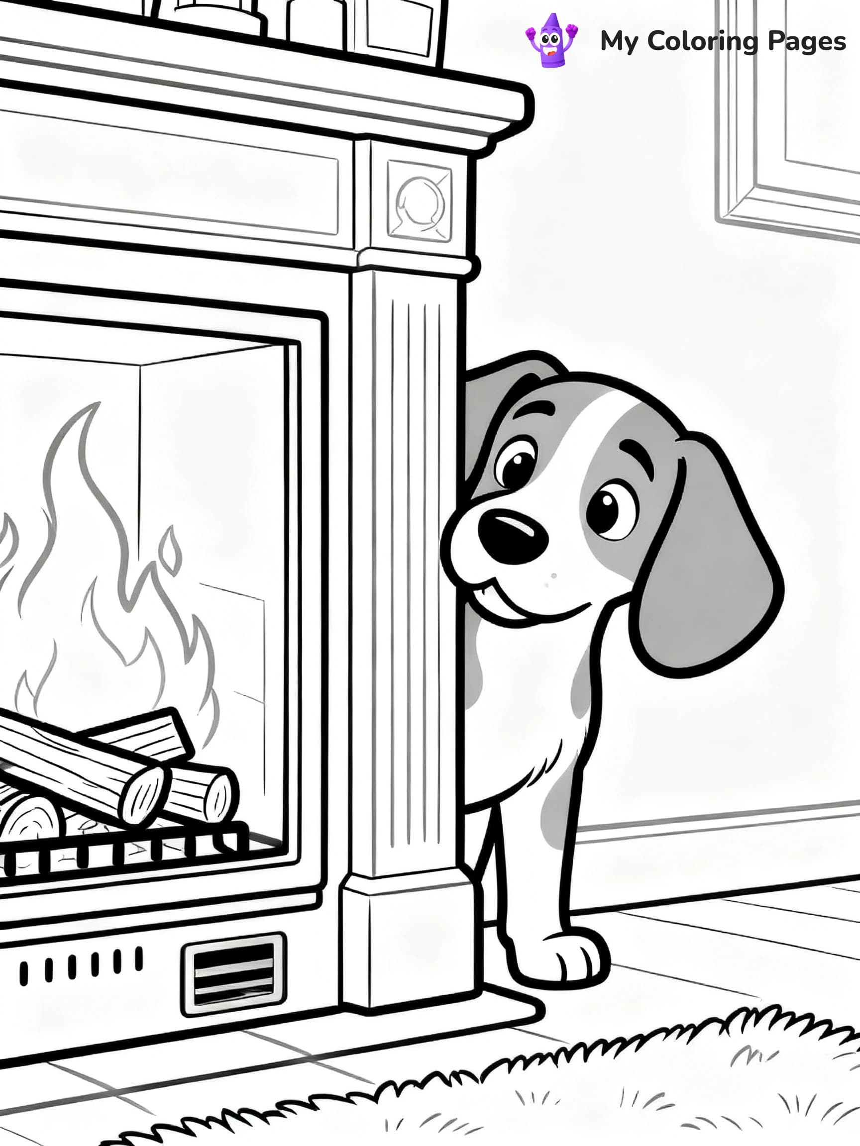 Fireplace Coloring Pages - 11