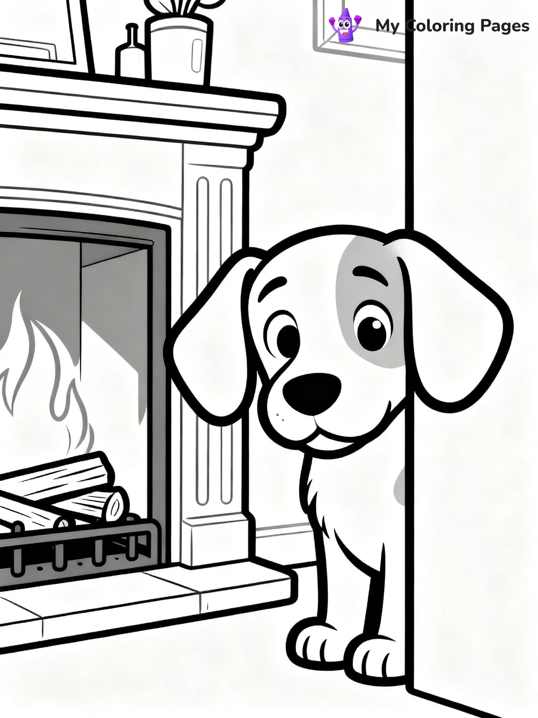 Fireplace Coloring Pages - 10