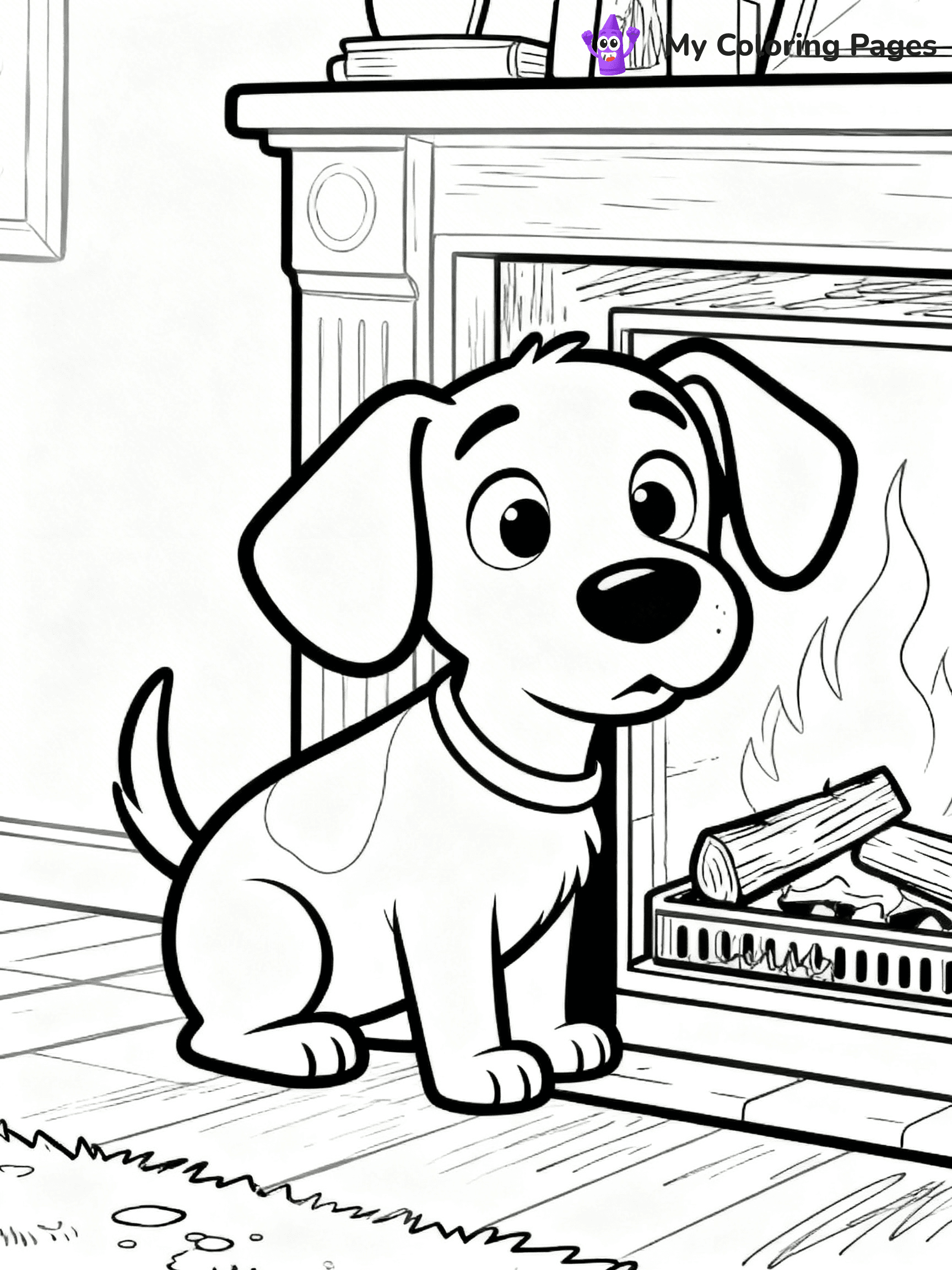 Fireplace Coloring Pages - 9
