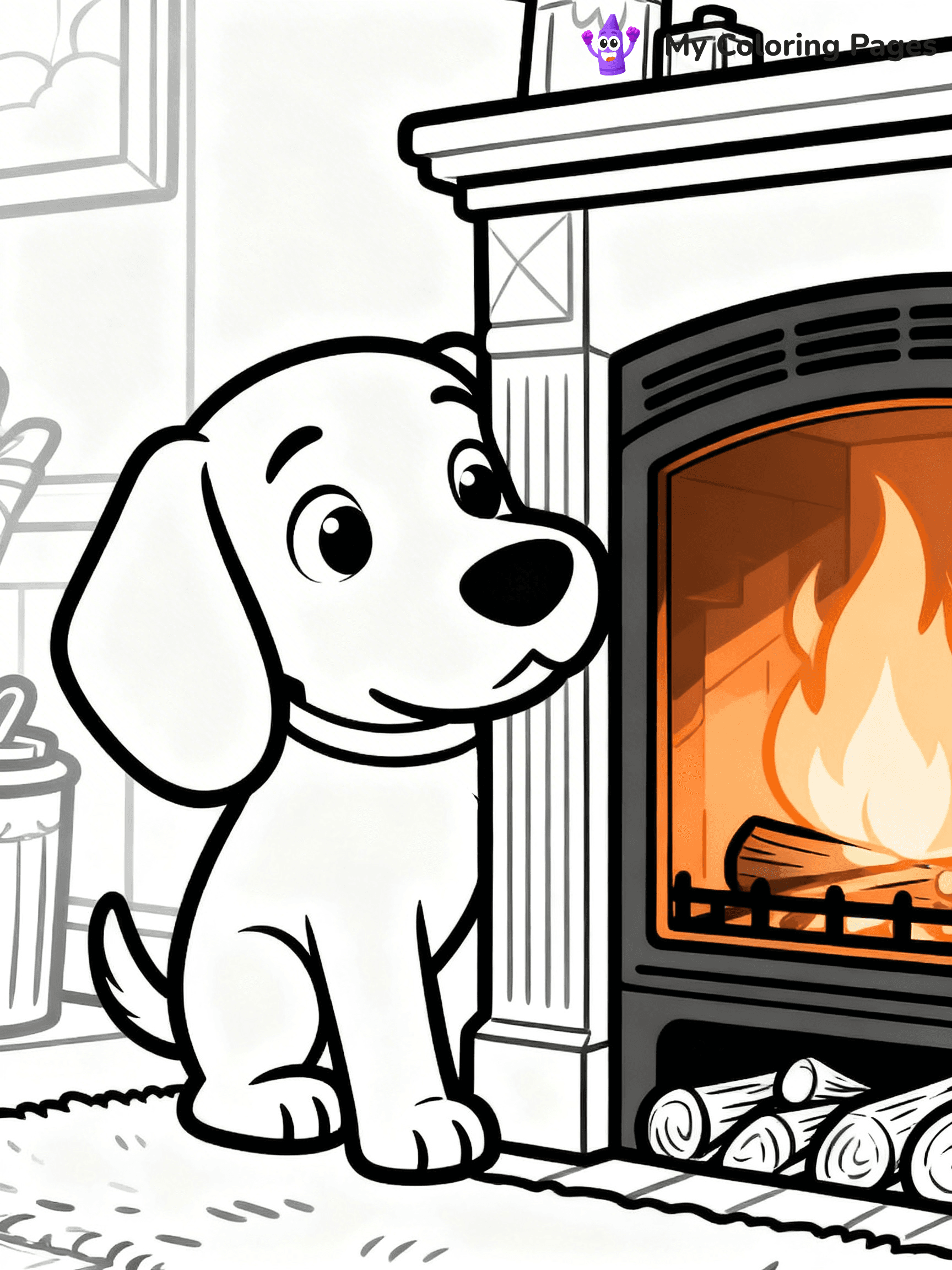 Fireplace Coloring Pages - 7