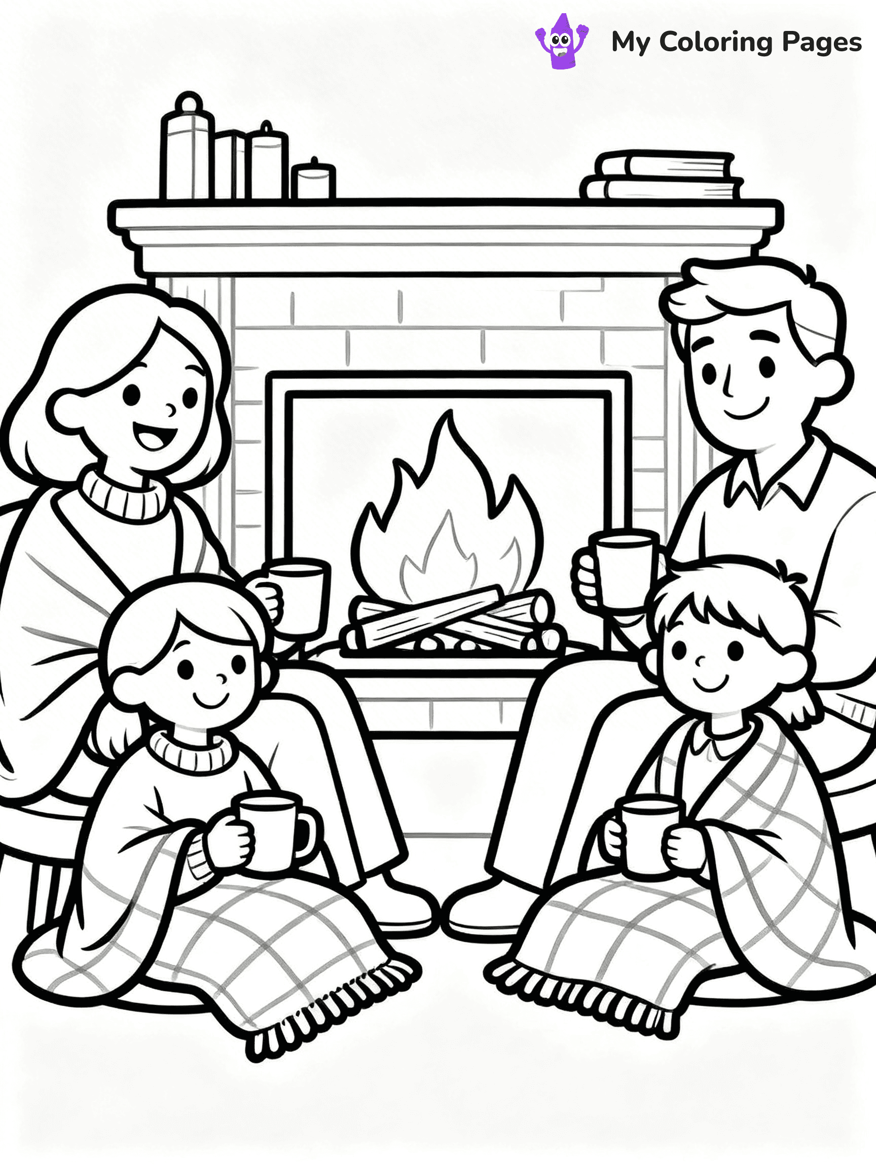 Fireplace Coloring Pages - 5