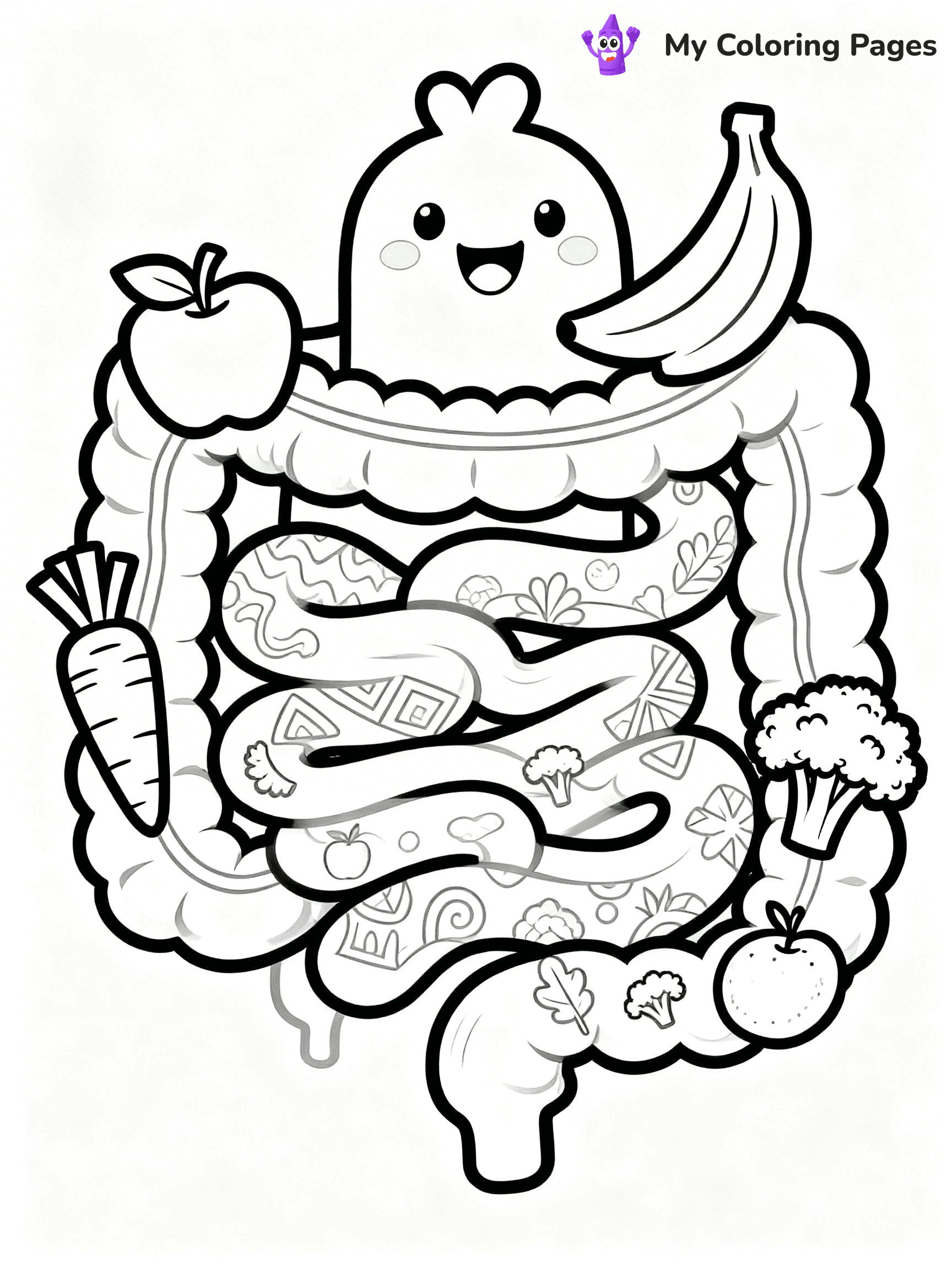 Digestive System Coloring Pages - 16