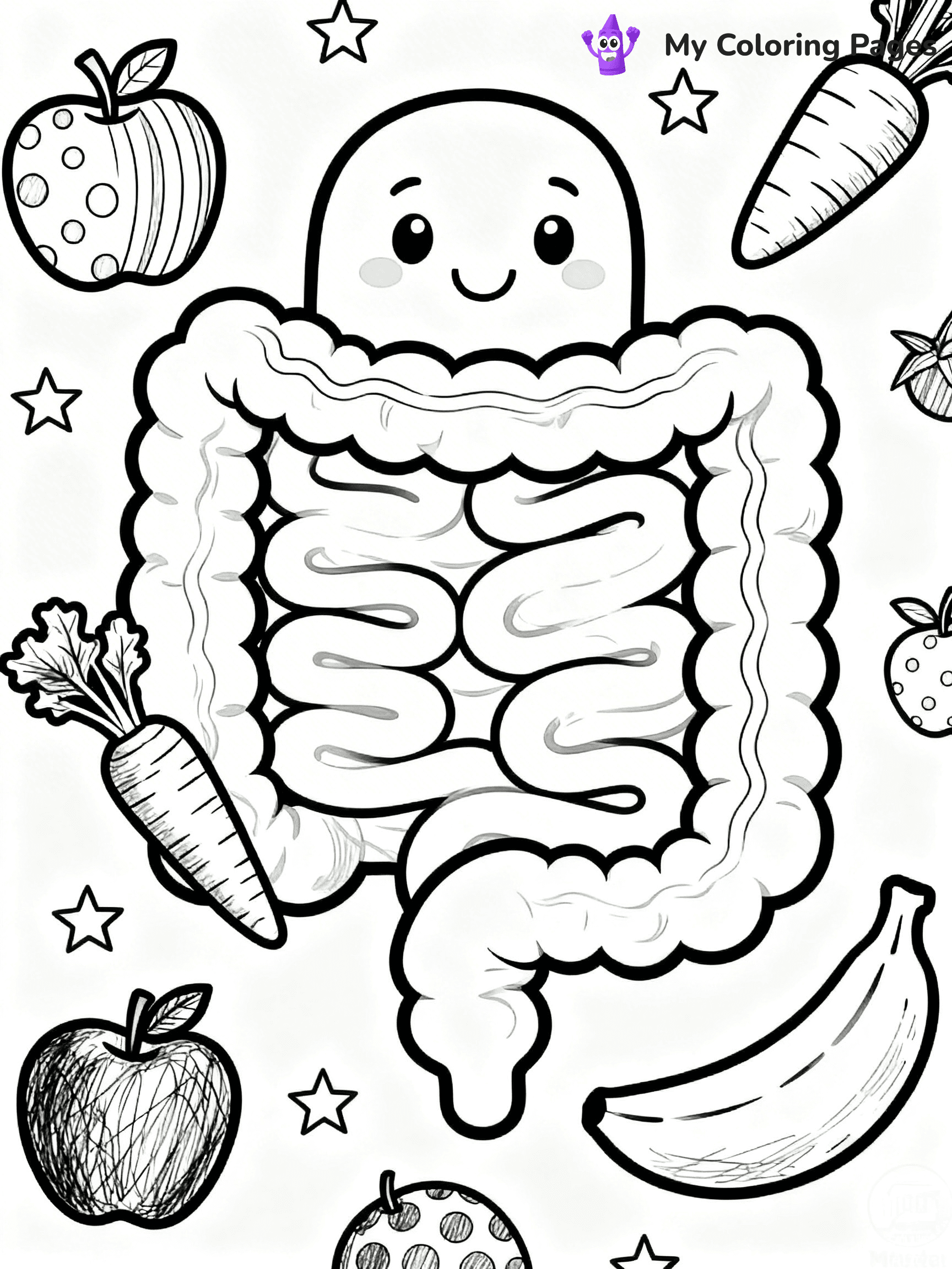 Digestive System Coloring Pages - 11