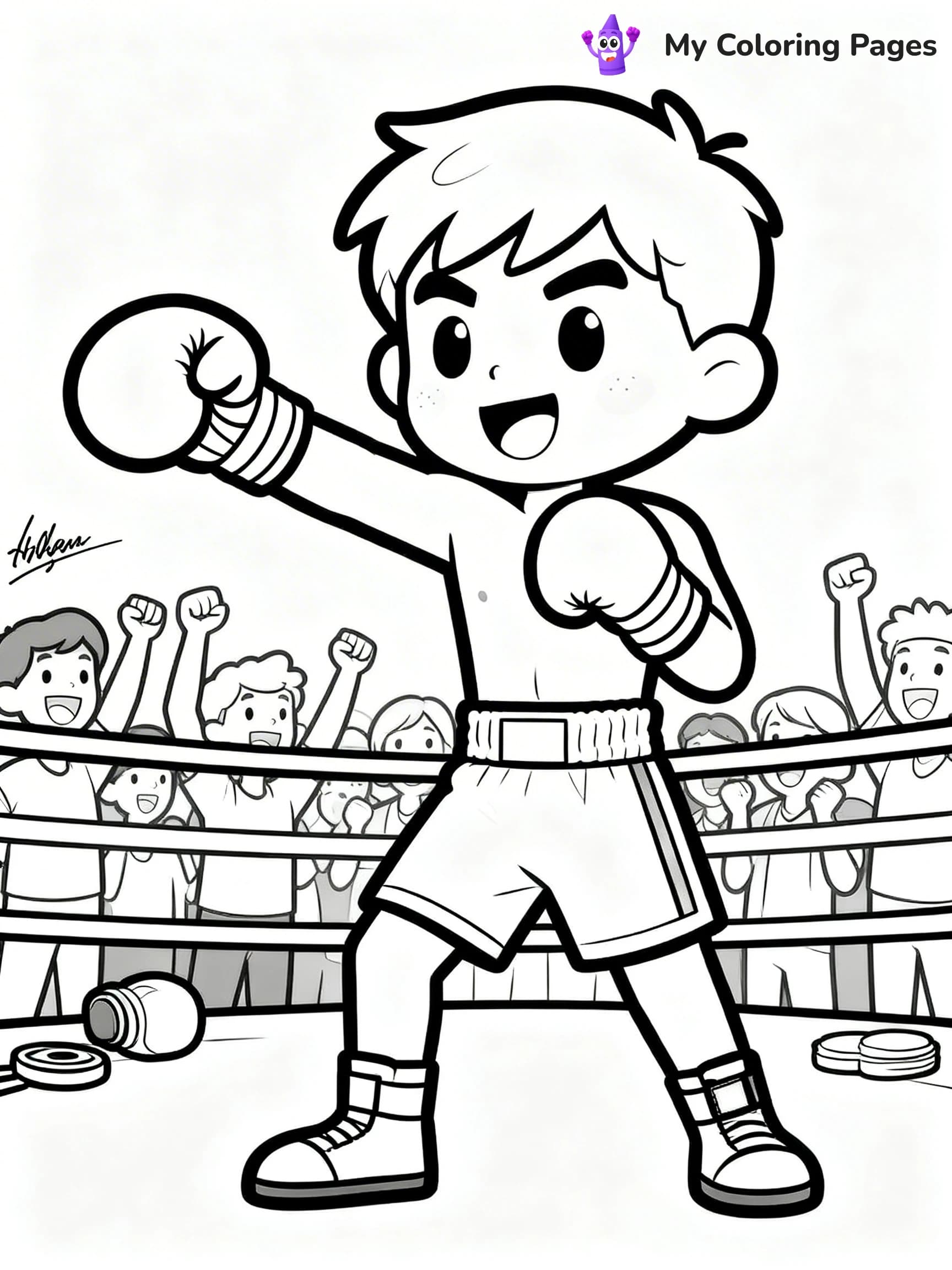 Boxing Coloring Pages - 24