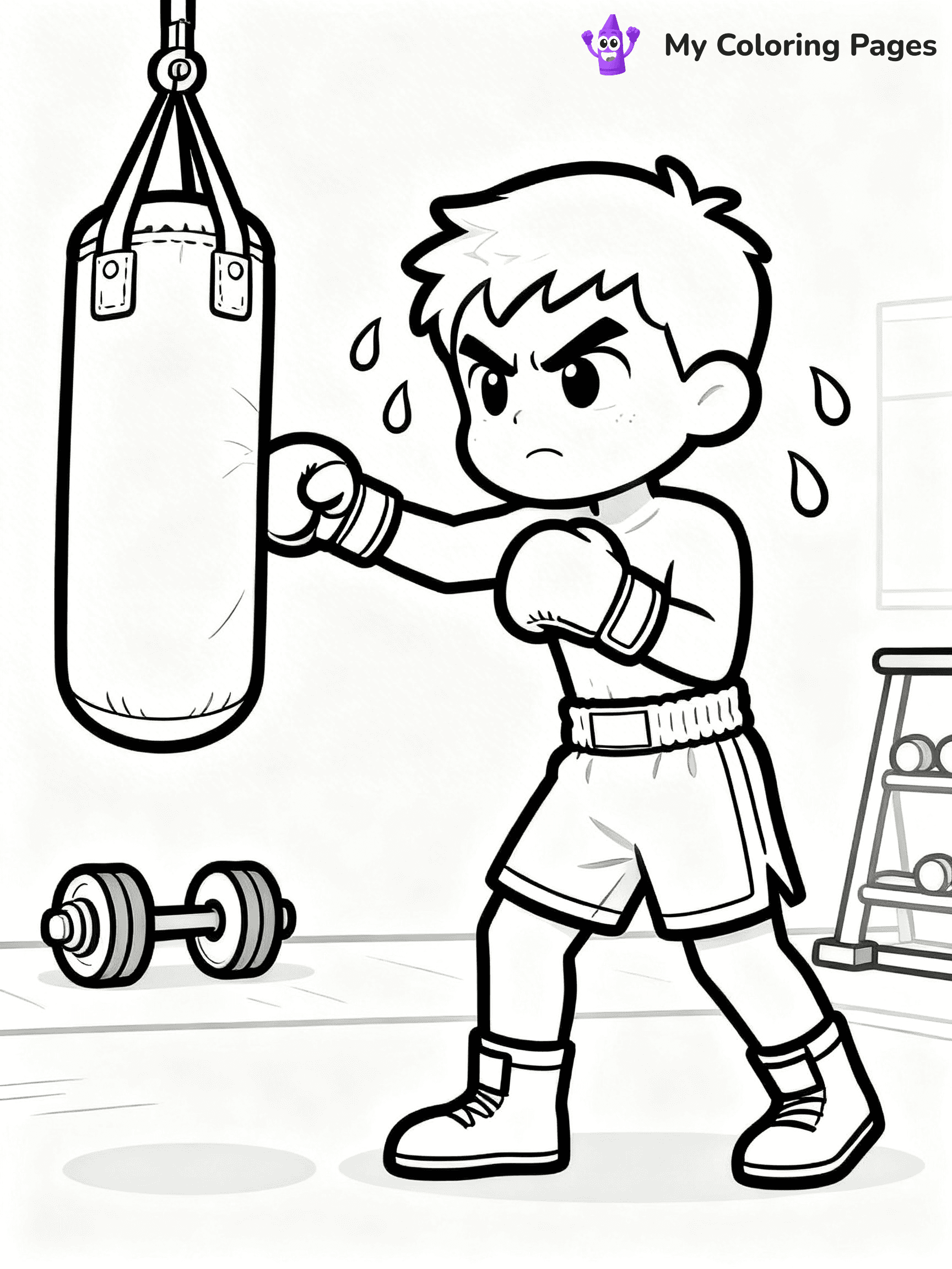 Boxing Coloring Pages - 12
