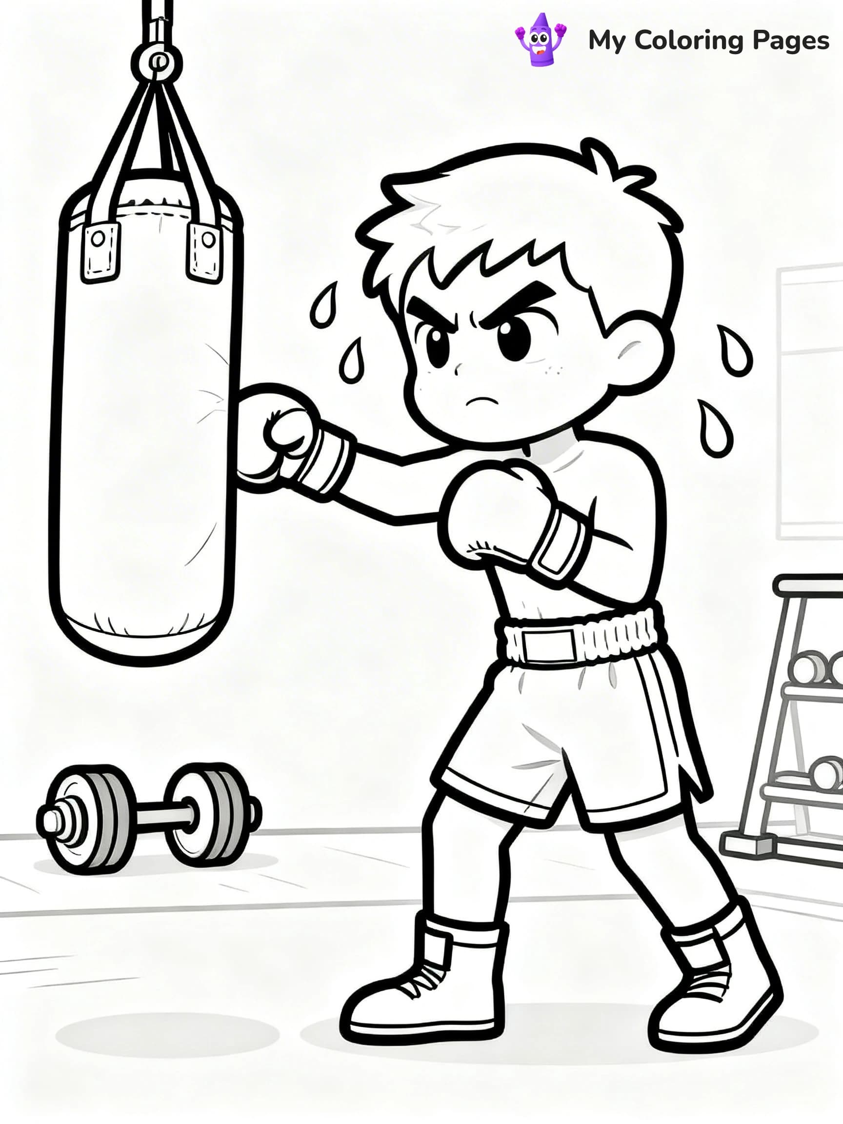 Boxing Coloring Pages - 12