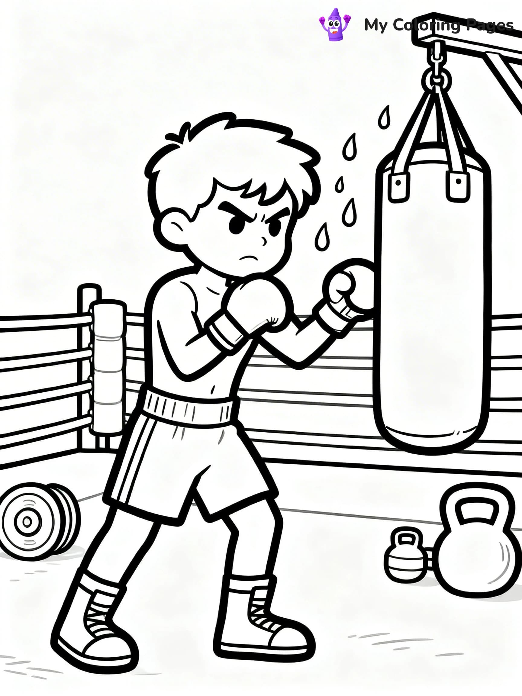 Boxing Coloring Pages - 11