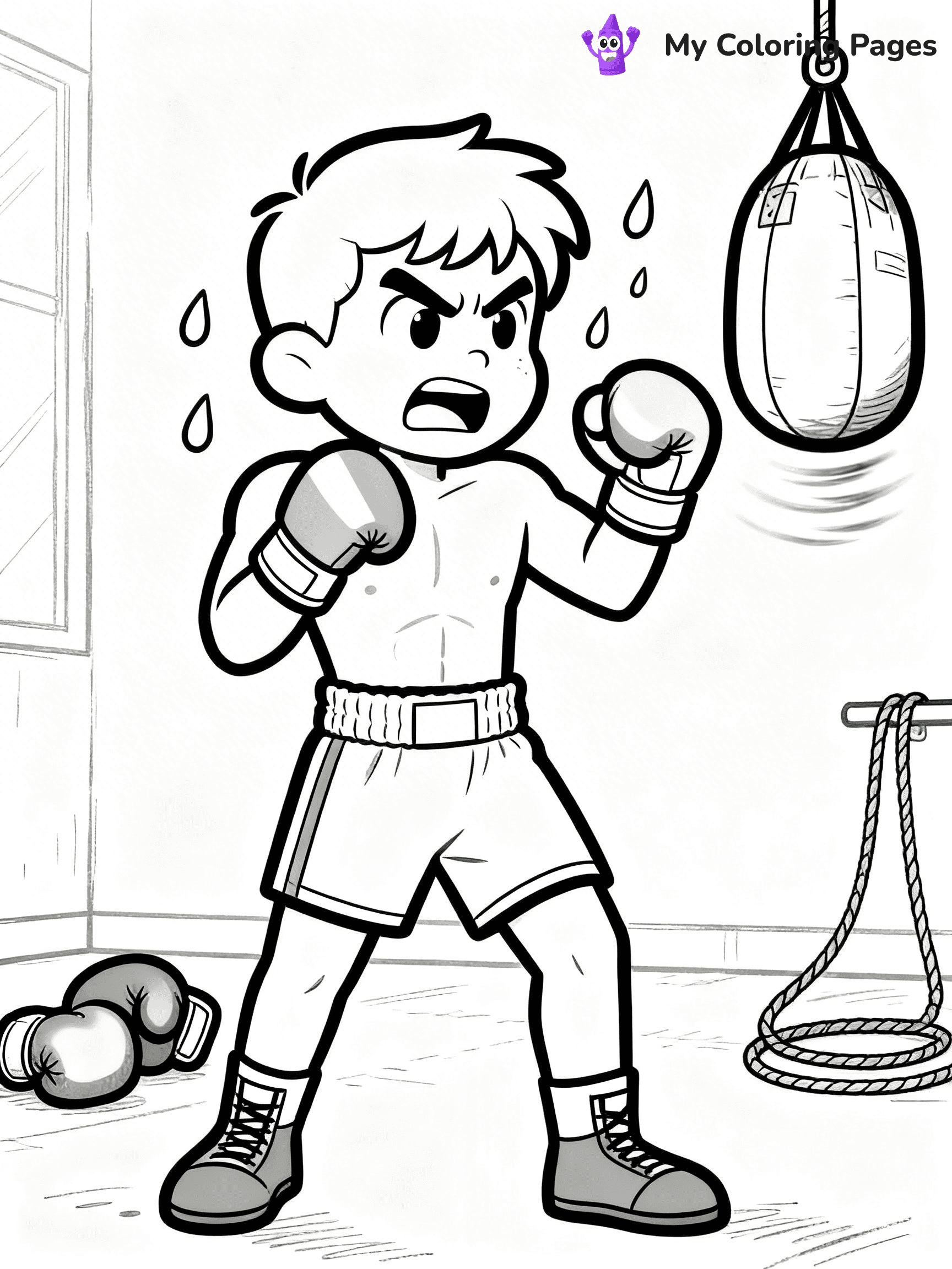 Boxing Coloring Pages - 9