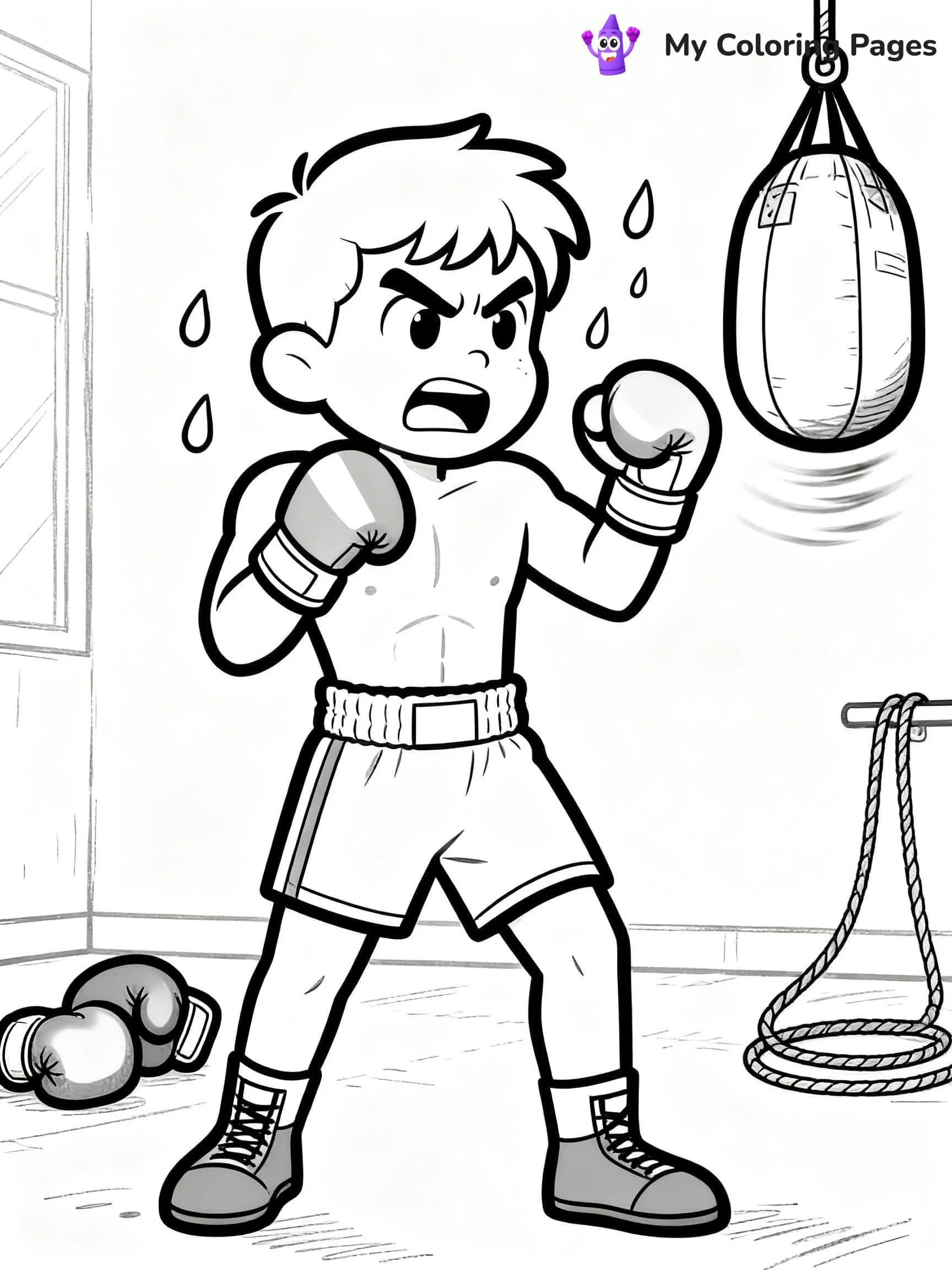 Boxing Coloring Pages - 9