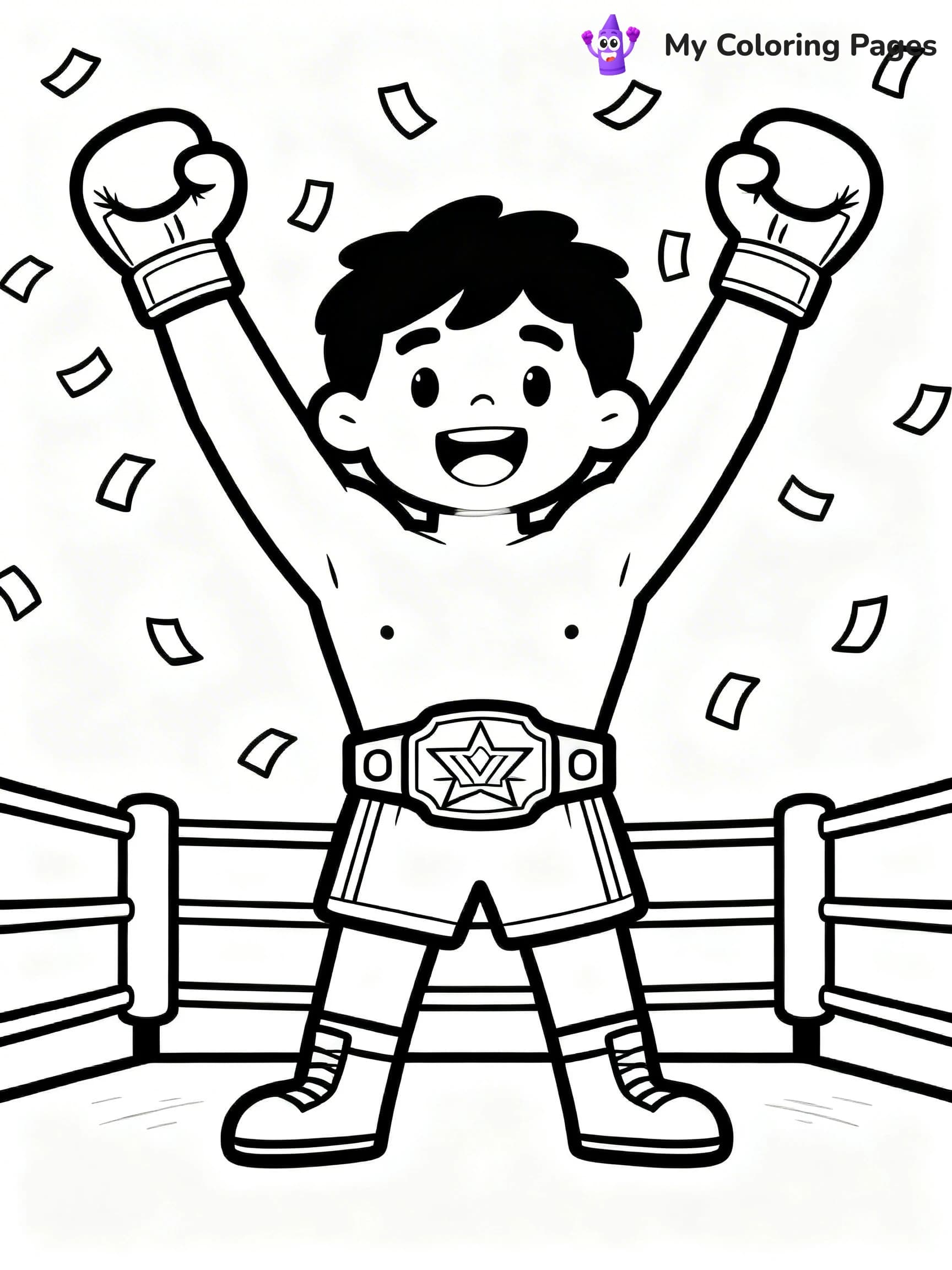 Boxing Coloring Pages - 8