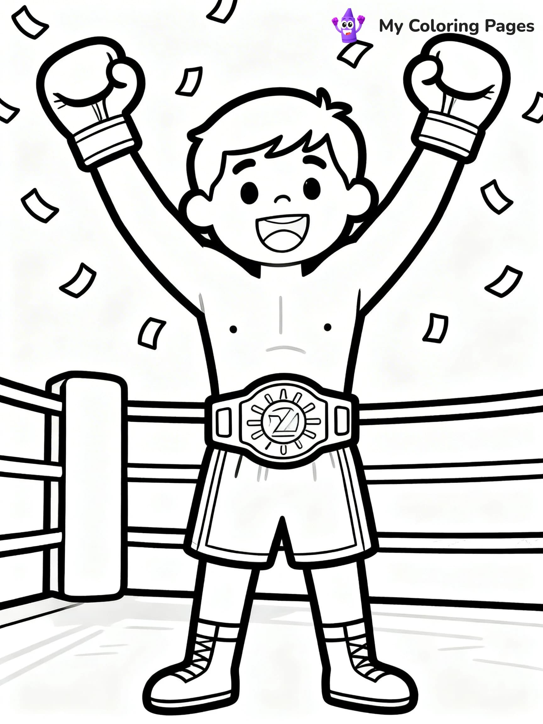 Boxing Coloring Pages - 6