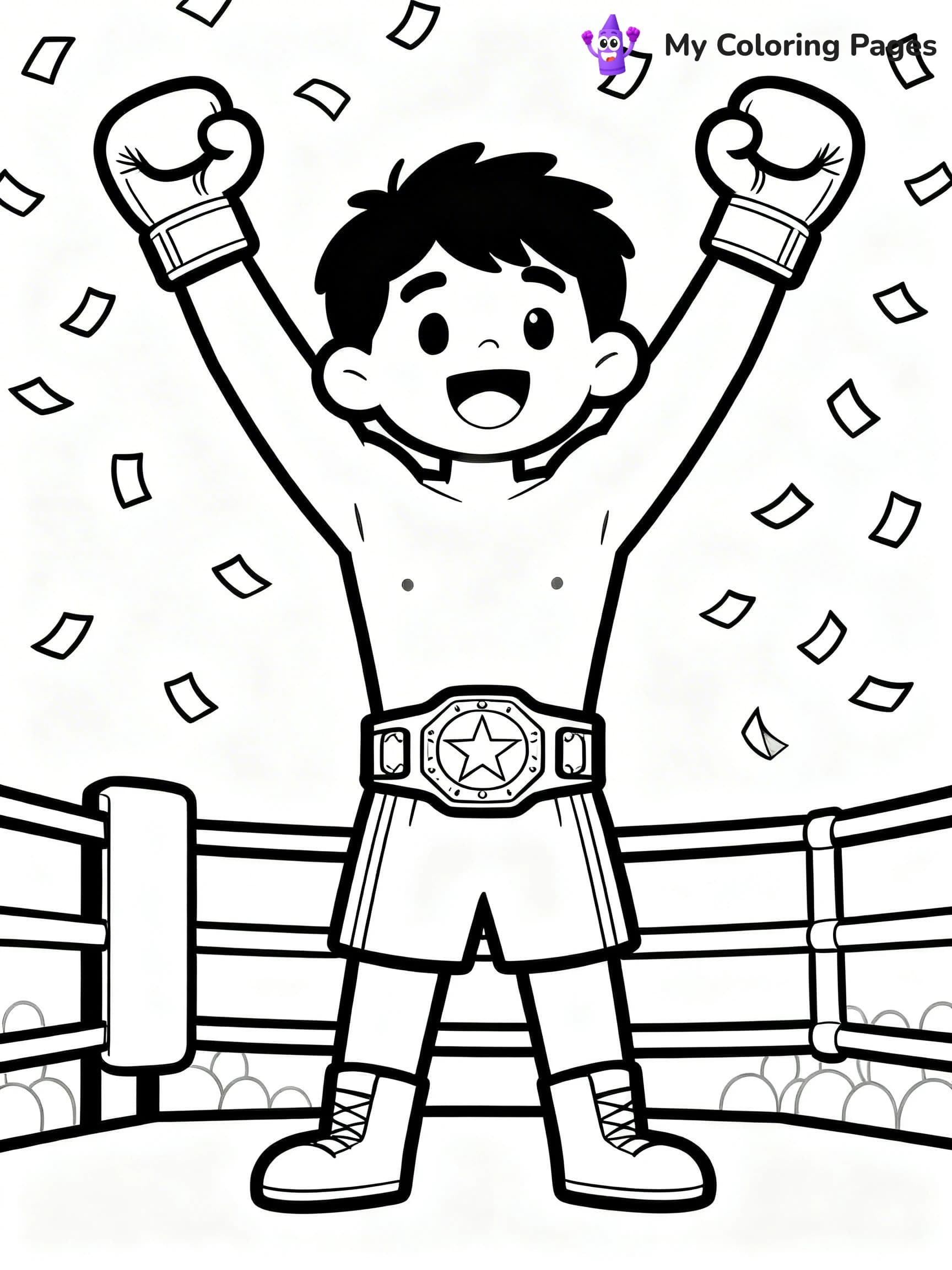 Boxing Coloring Pages - 4