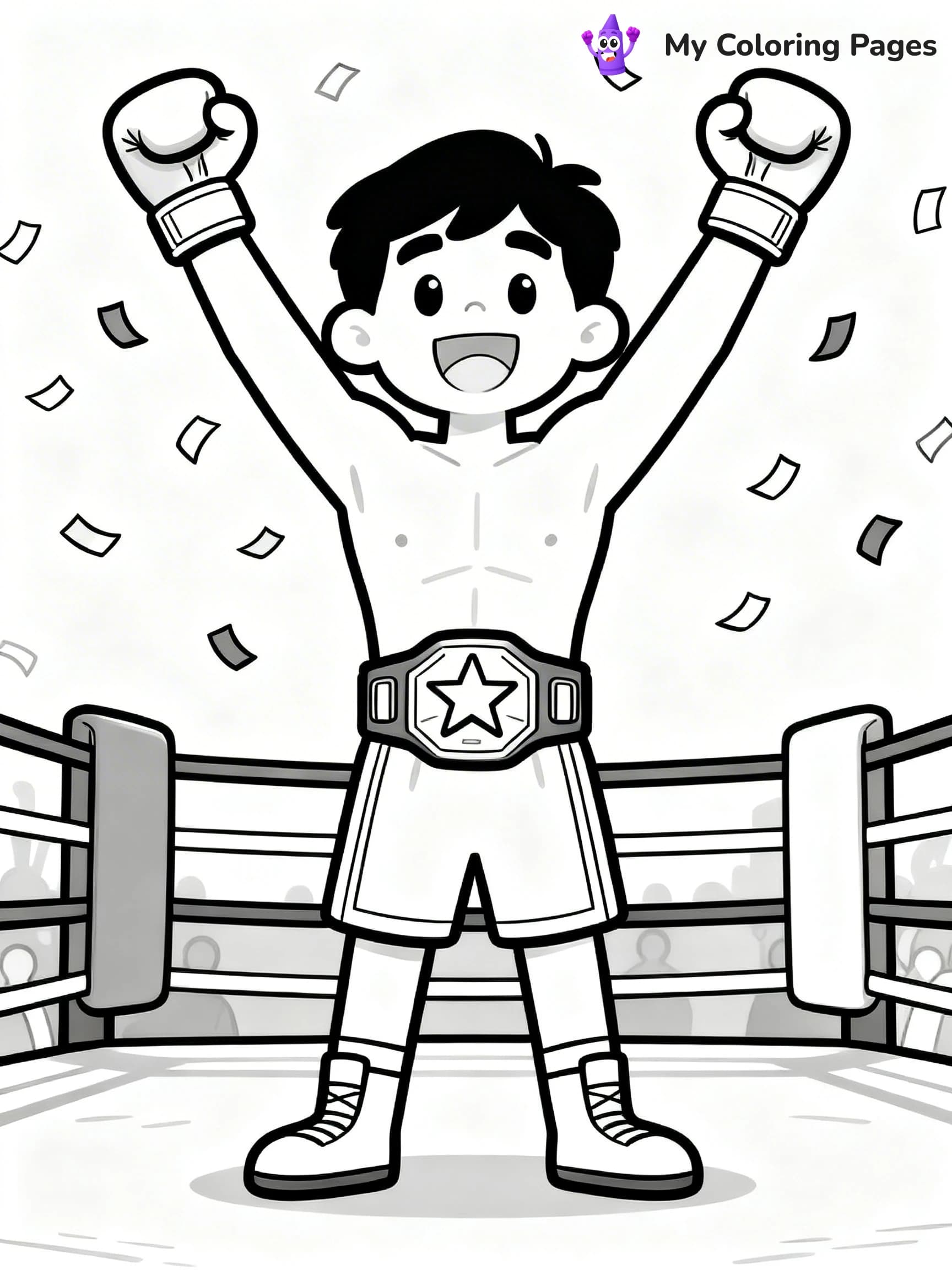 Boxing Coloring Pages - 3
