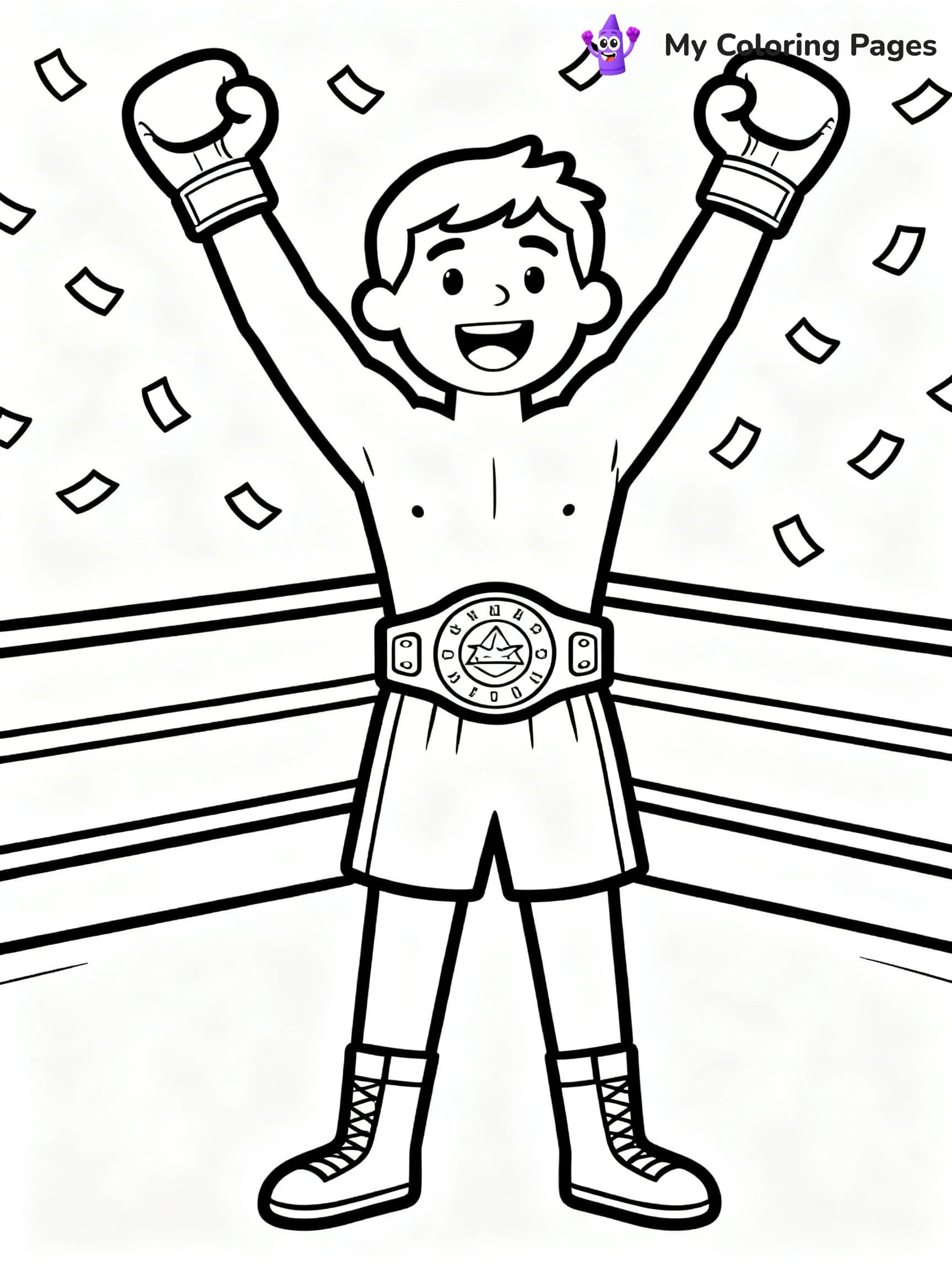 Boxing Coloring Pages - 2