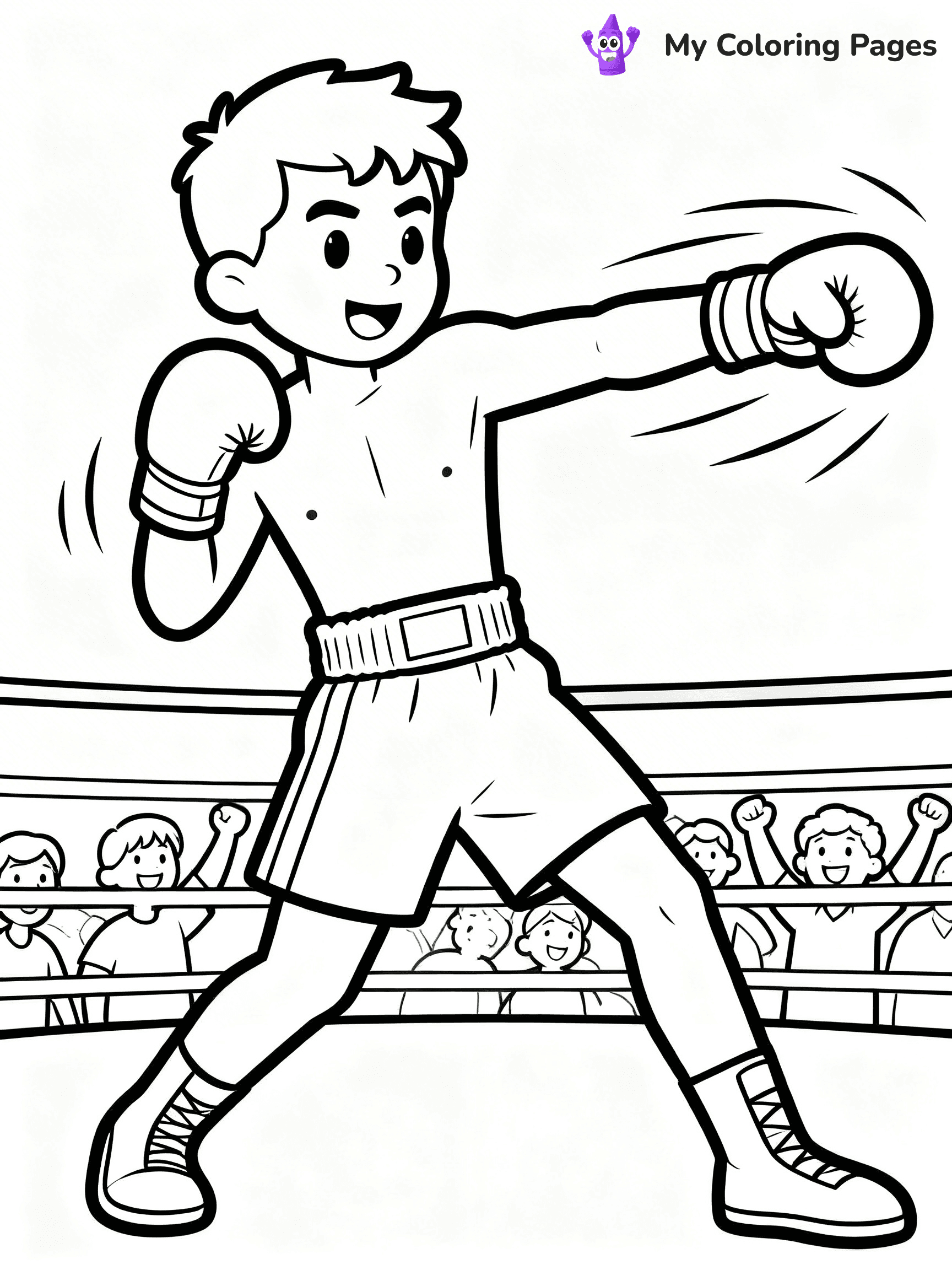 Boxing Coloring Pages - 1