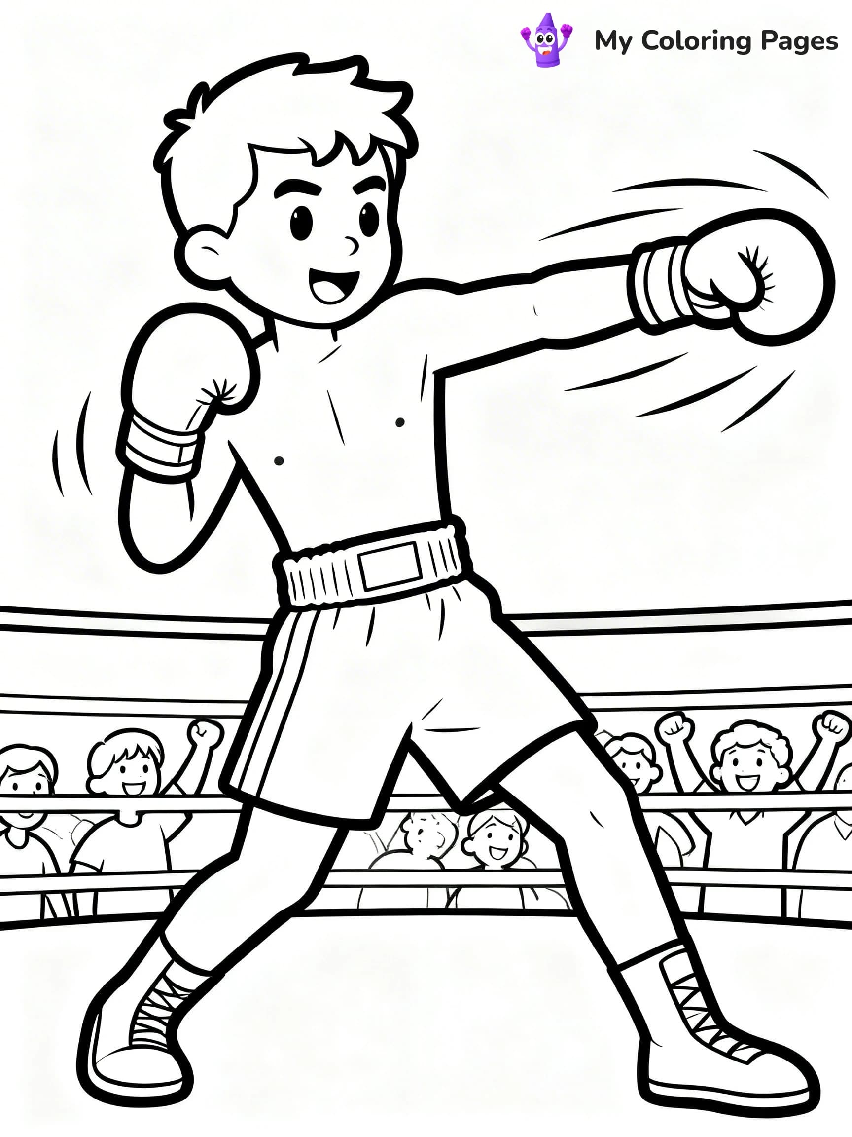 Boxing Coloring Pages - 1