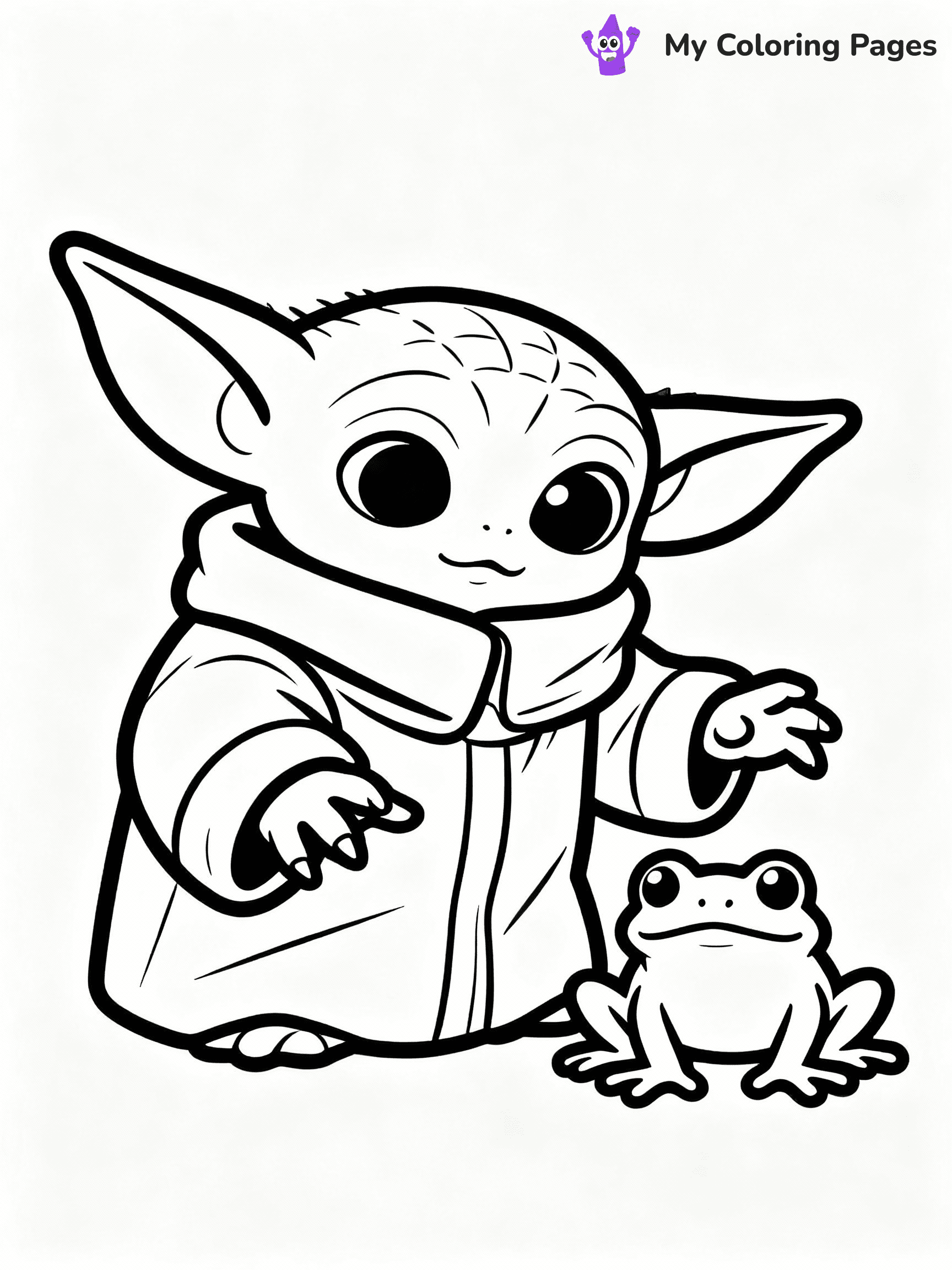 Baby Yoda Coloring Pages - 22
