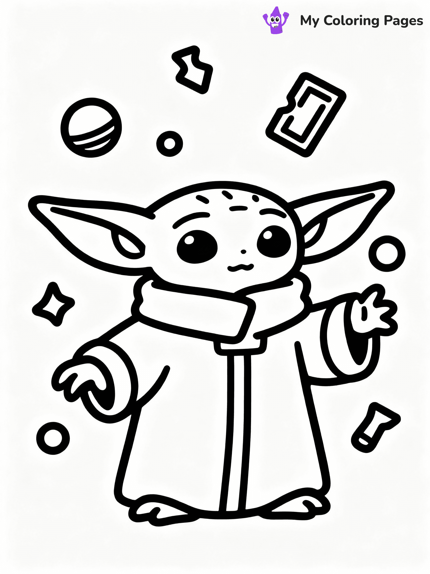 Baby Yoda Coloring Pages - 18