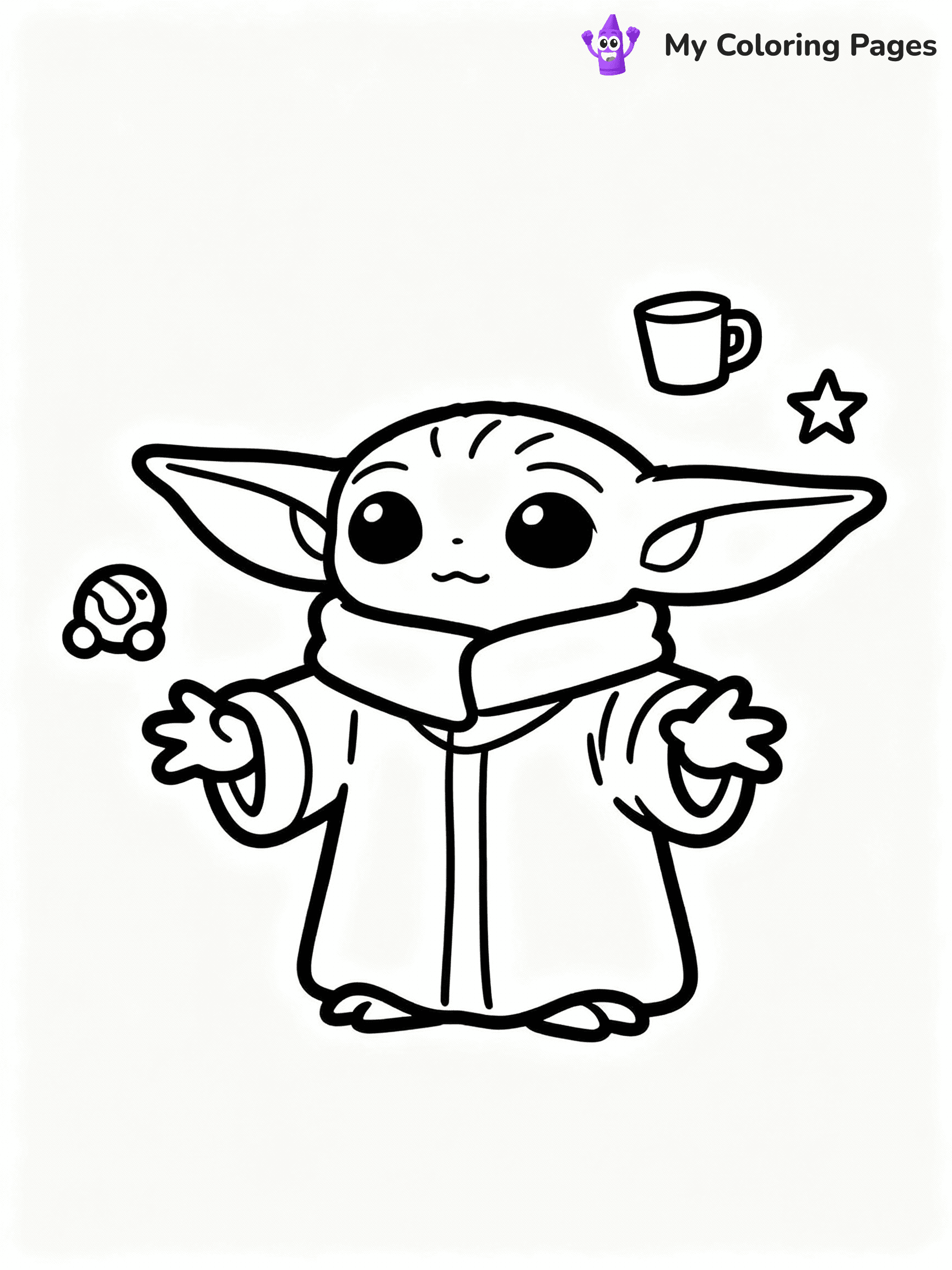 Baby Yoda Coloring Pages - 16
