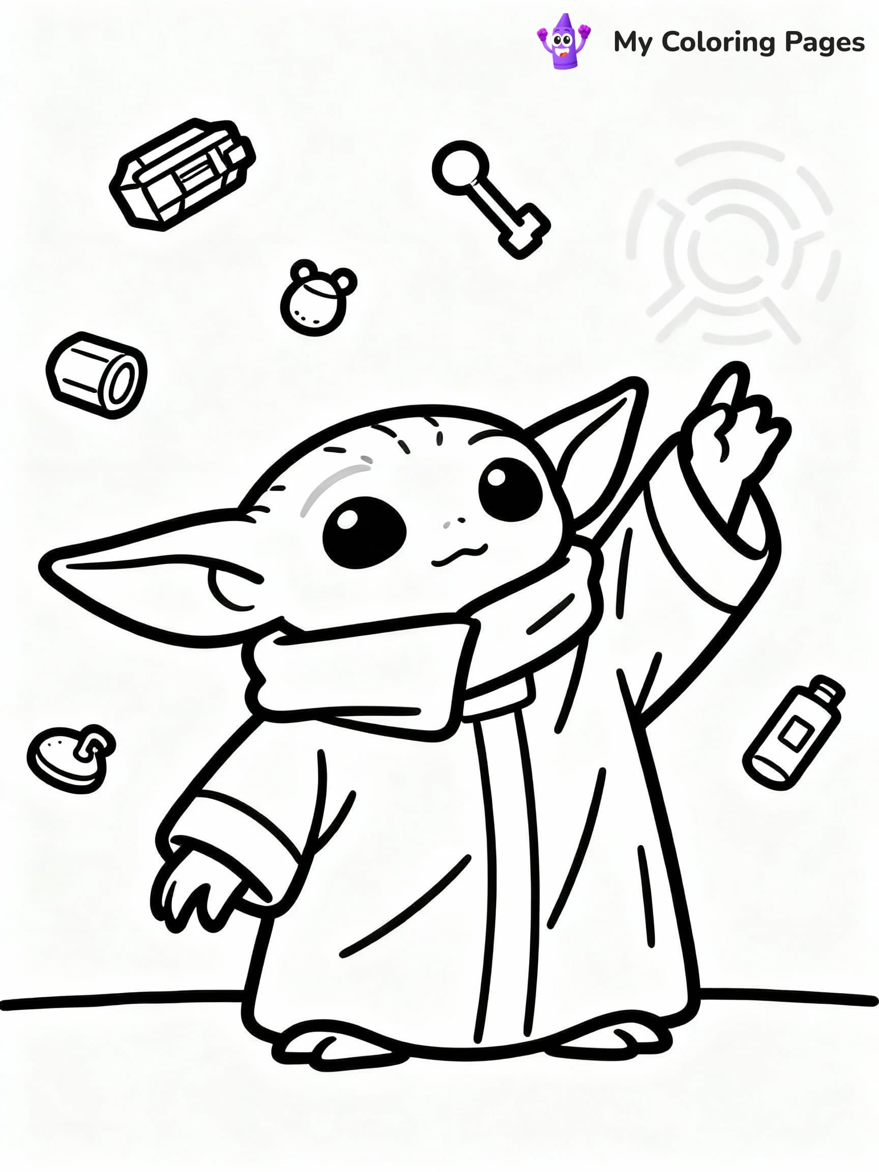 Baby Yoda Coloring Pages - 14