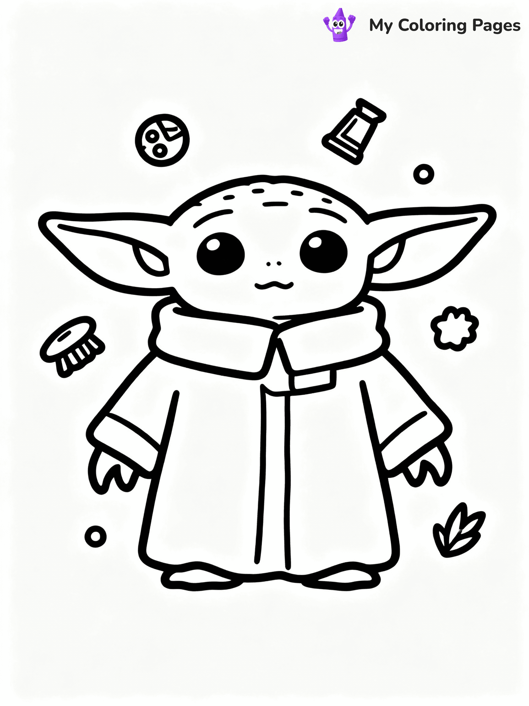 Baby Yoda Coloring Pages - 13