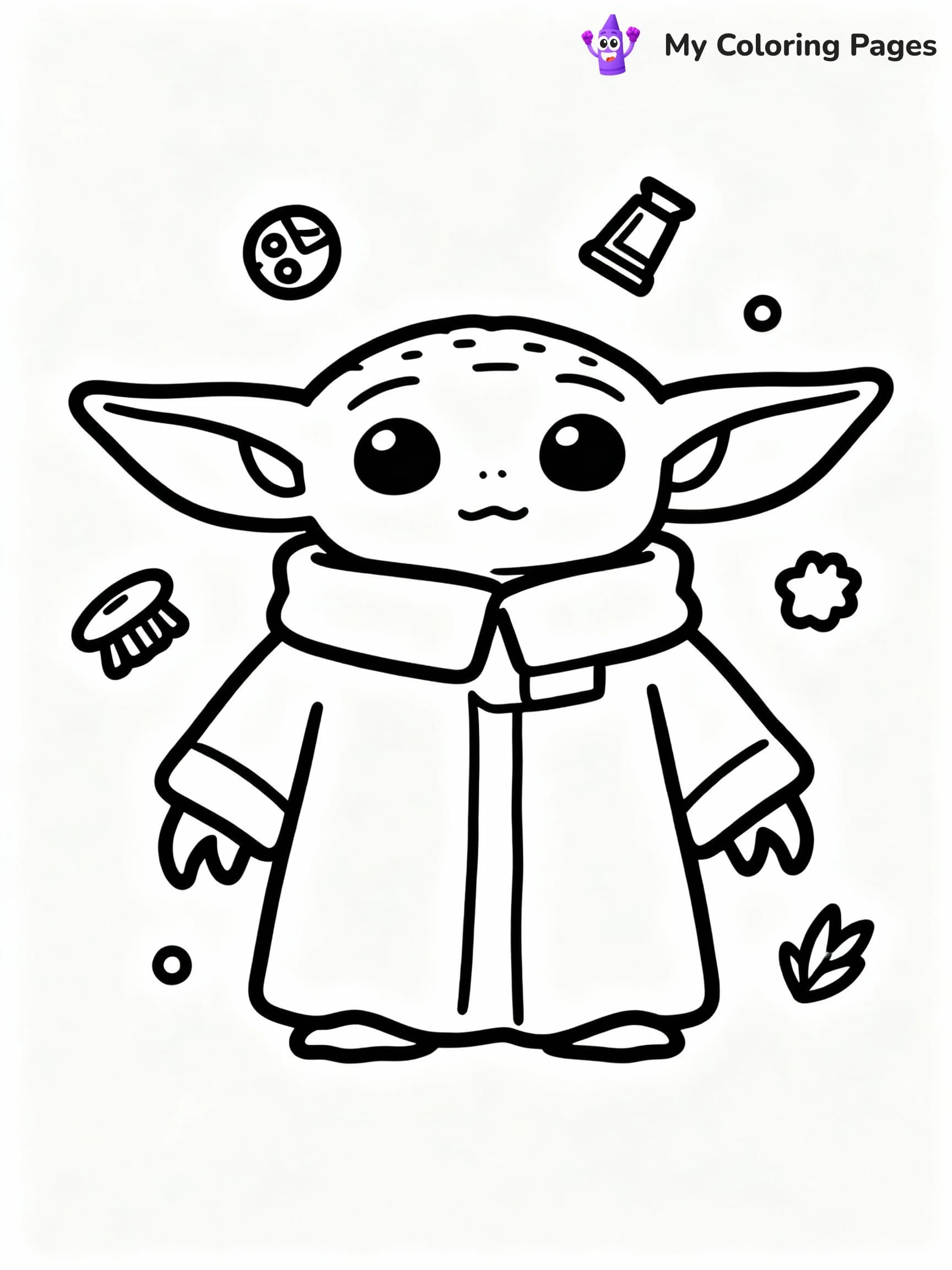 Baby Yoda Coloring Pages - 13