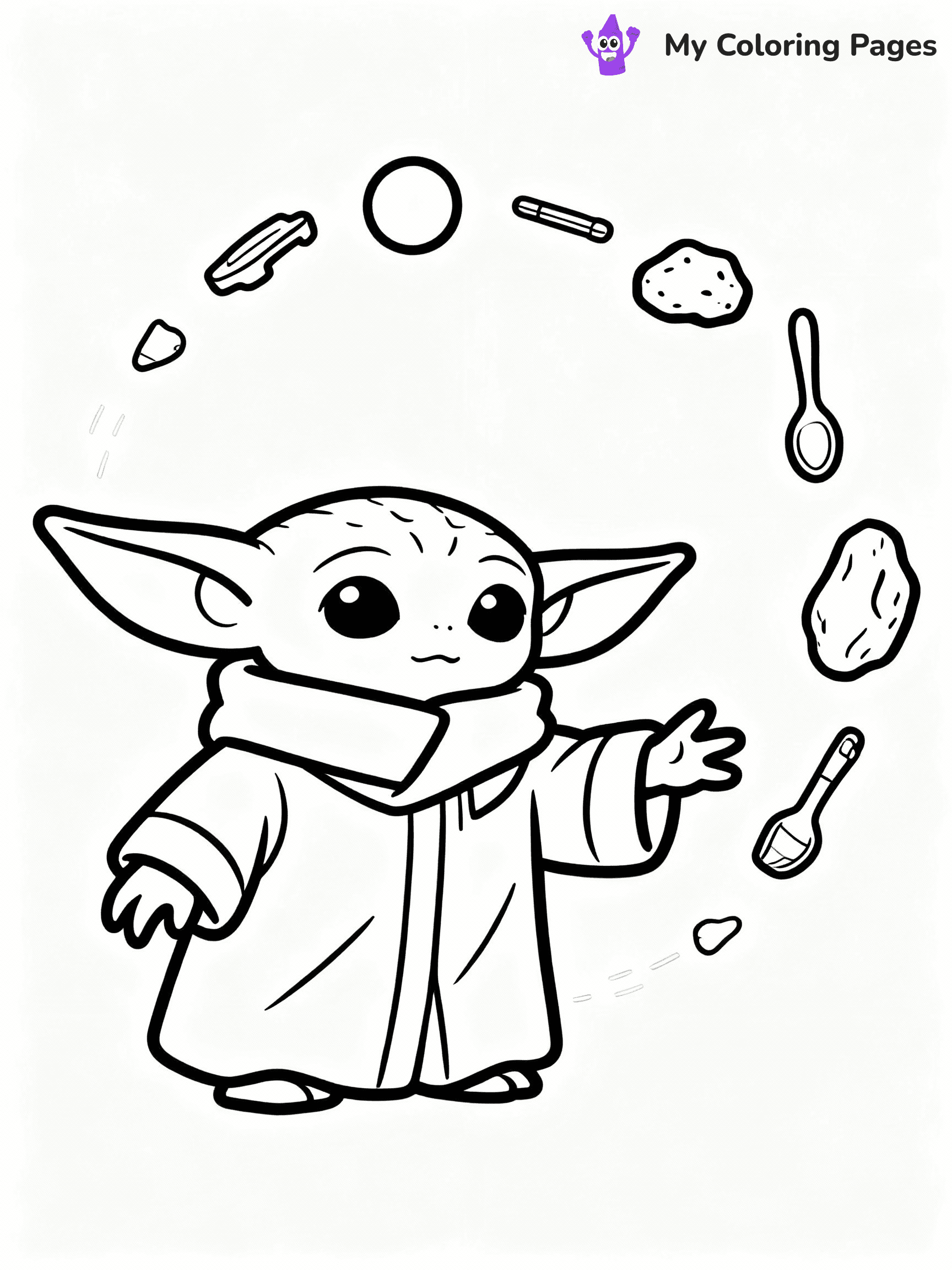 Baby Yoda Coloring Pages - 12