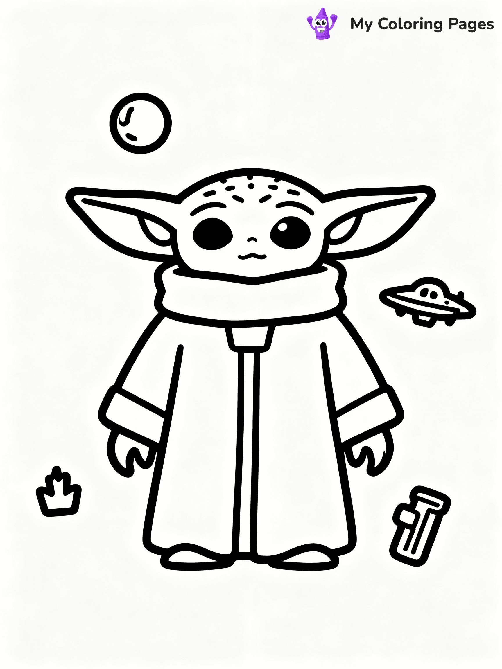 Baby Yoda Coloring Pages - 11