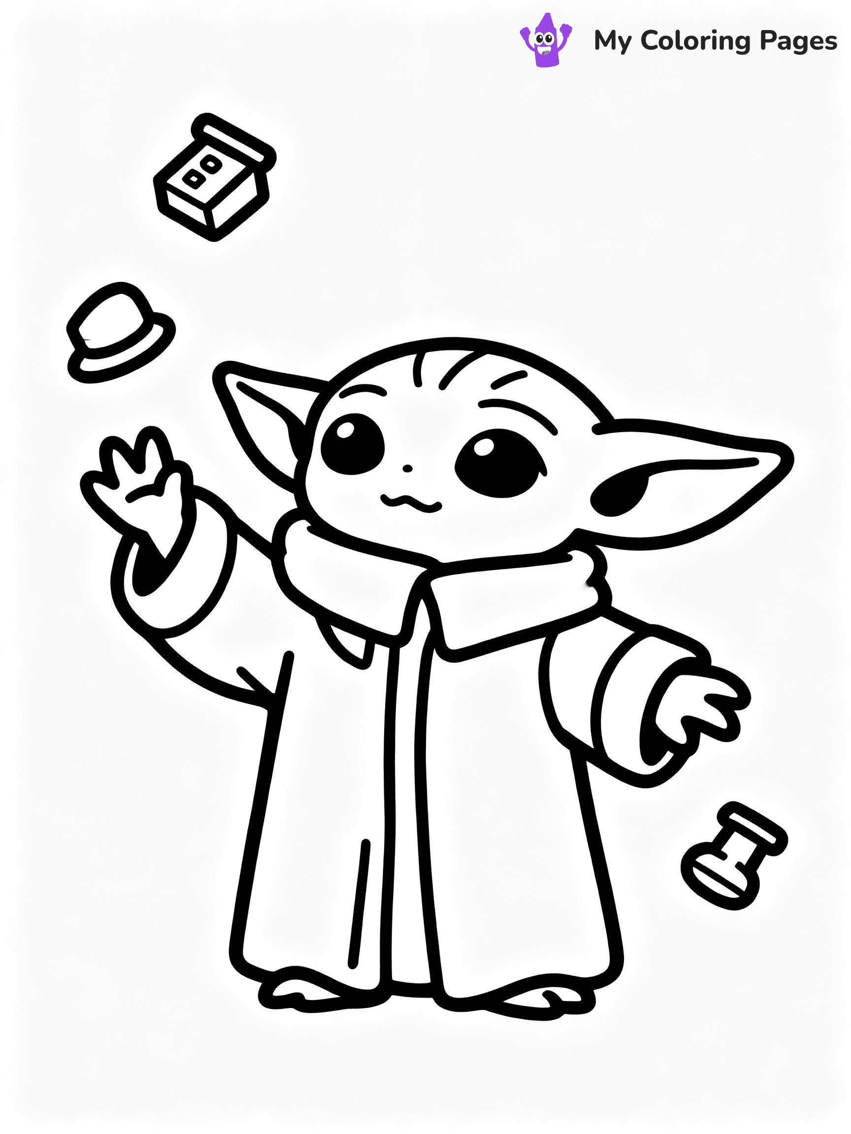 Baby Yoda Coloring Pages - 10