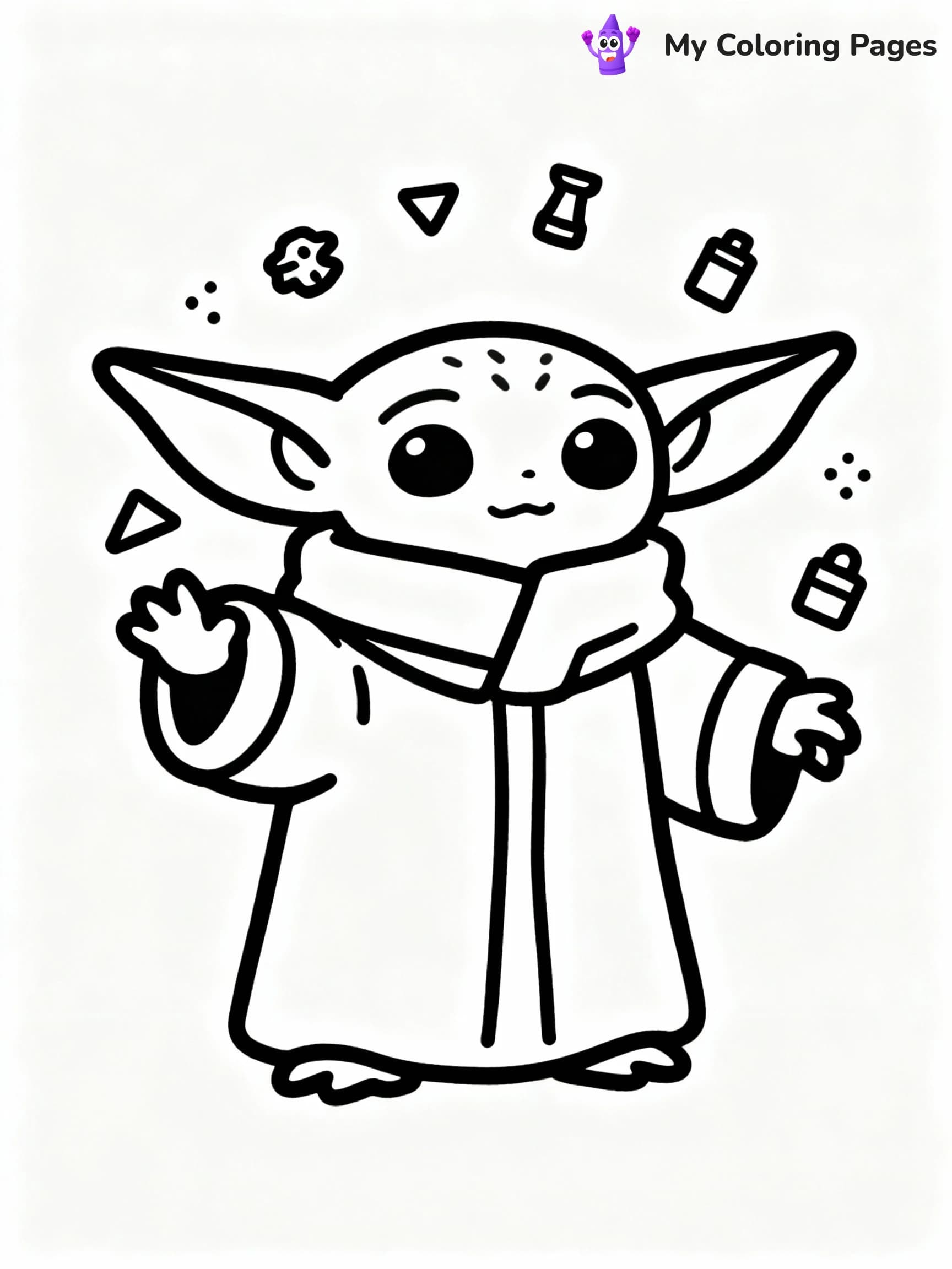Baby Yoda Coloring Pages - 9